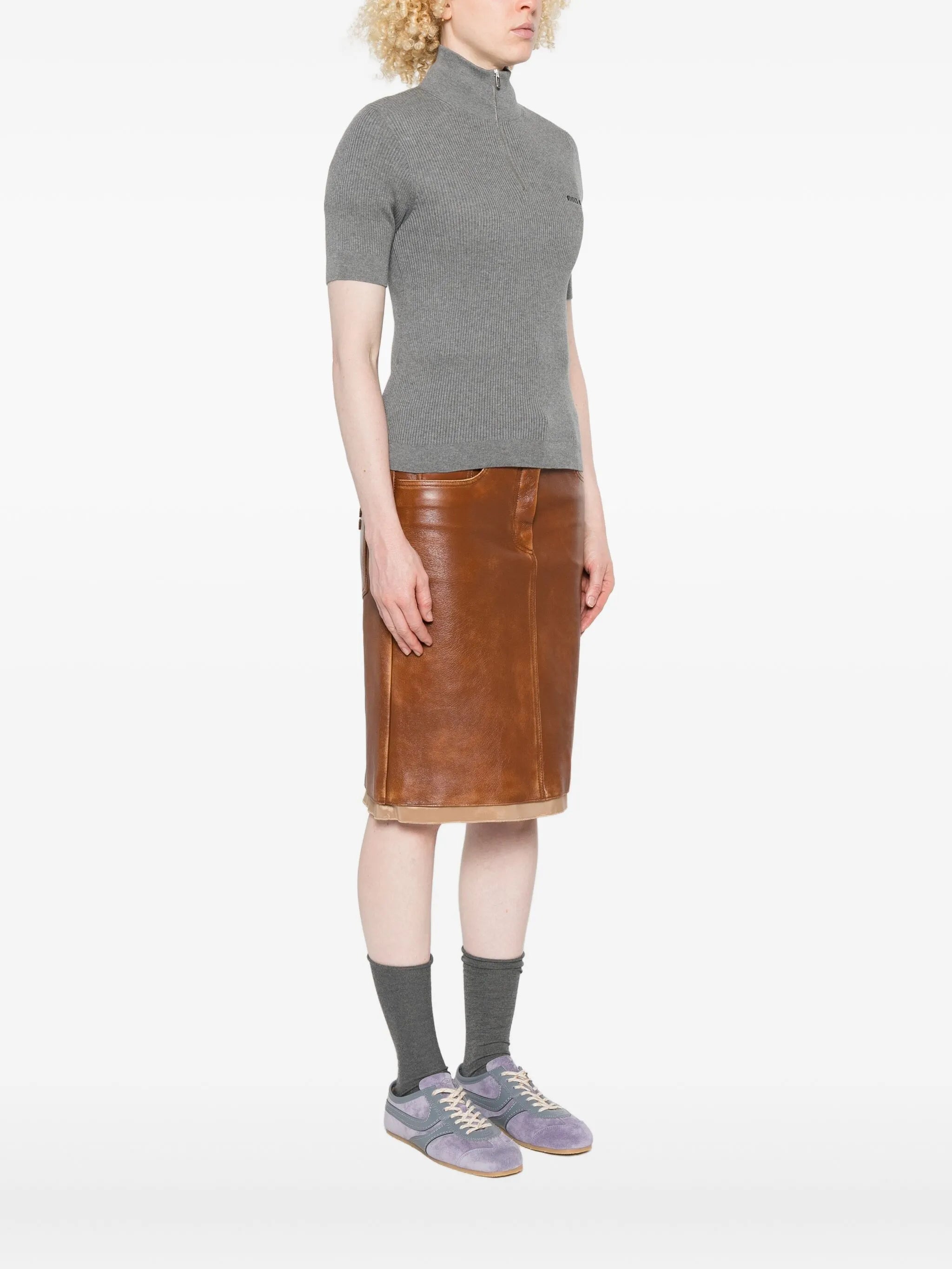 short sleeve knitted top