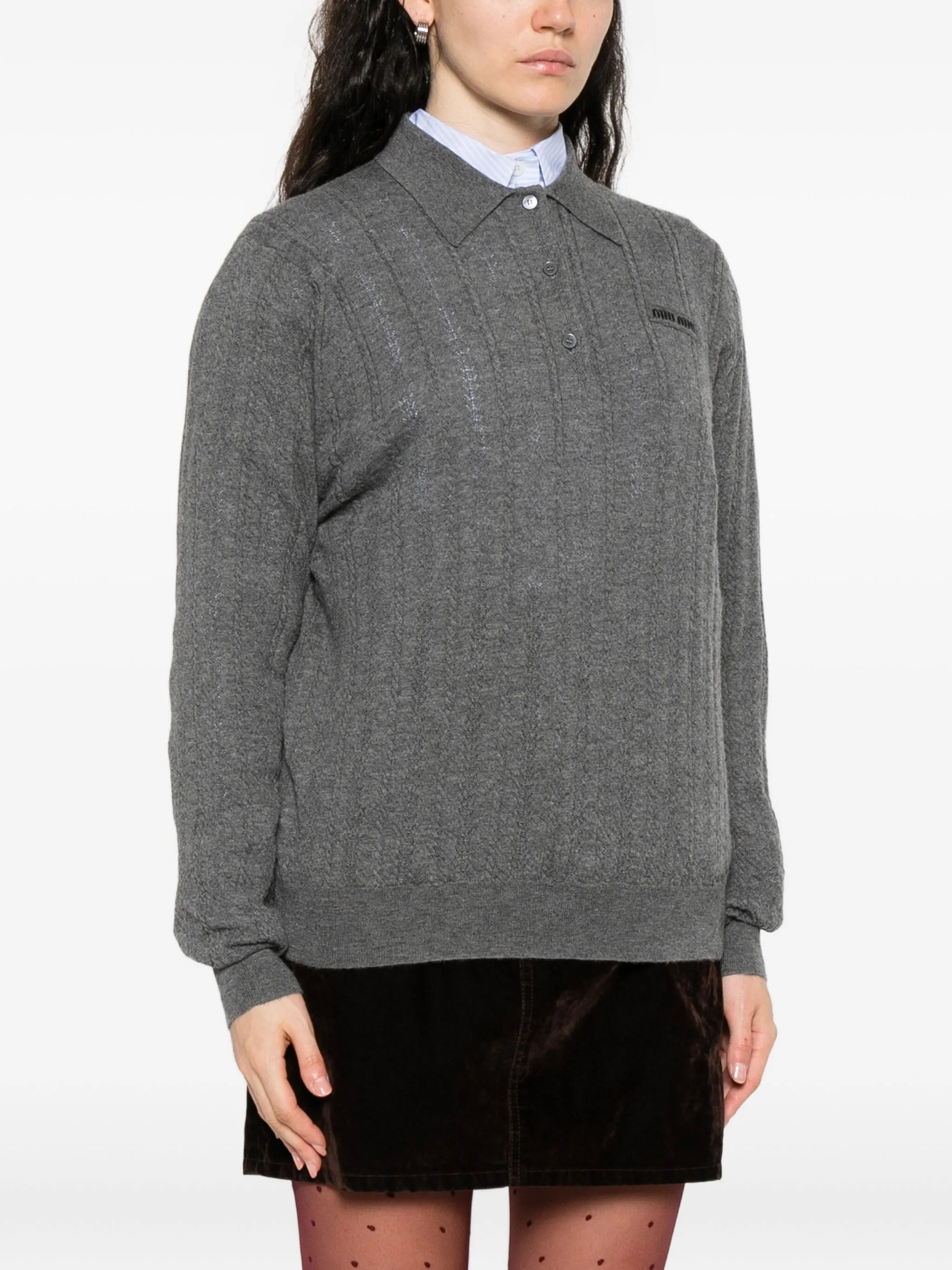 cashmere polo sweater