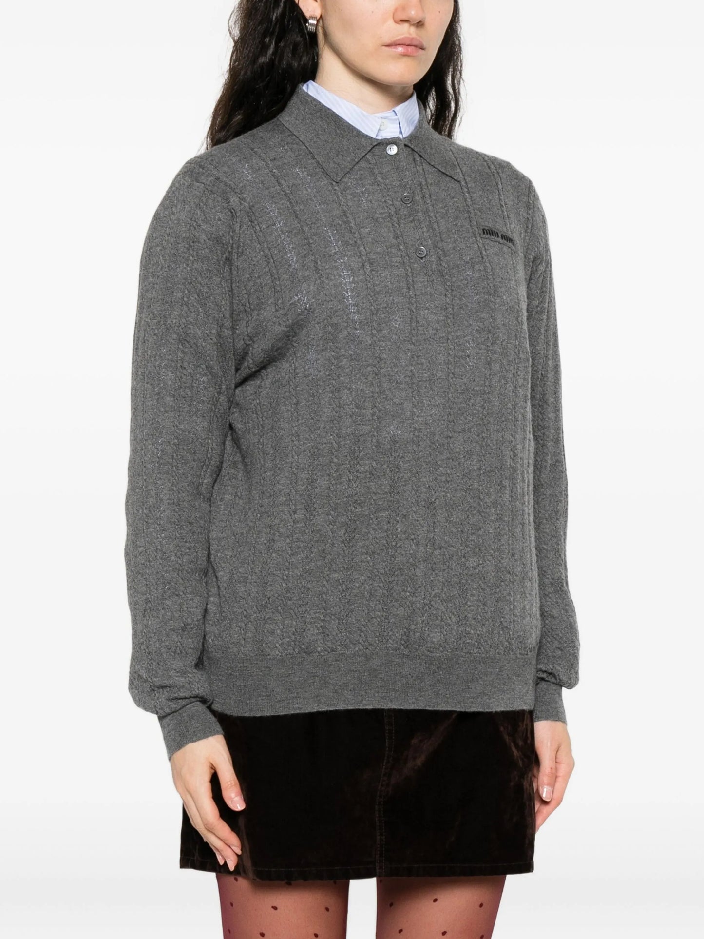 cashmere polo sweater
