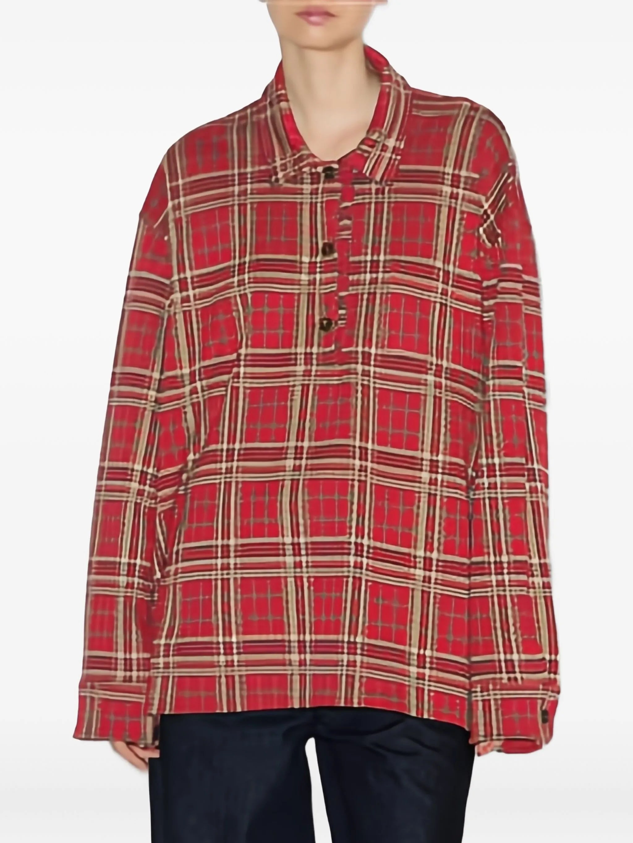 Bruna checked cotton shirt