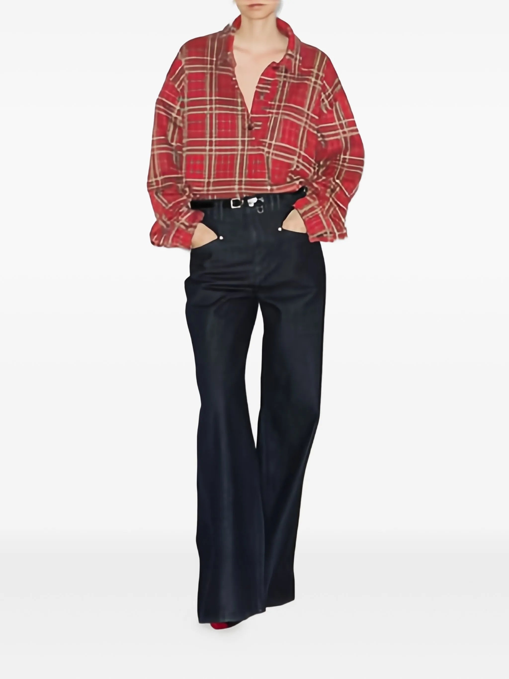 Bruna checked cotton shirt