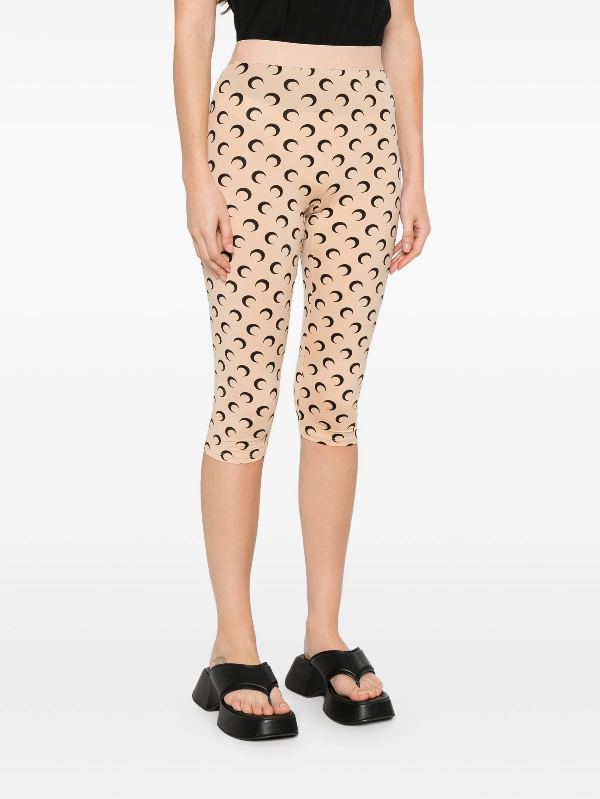 moon-print cropped trousers