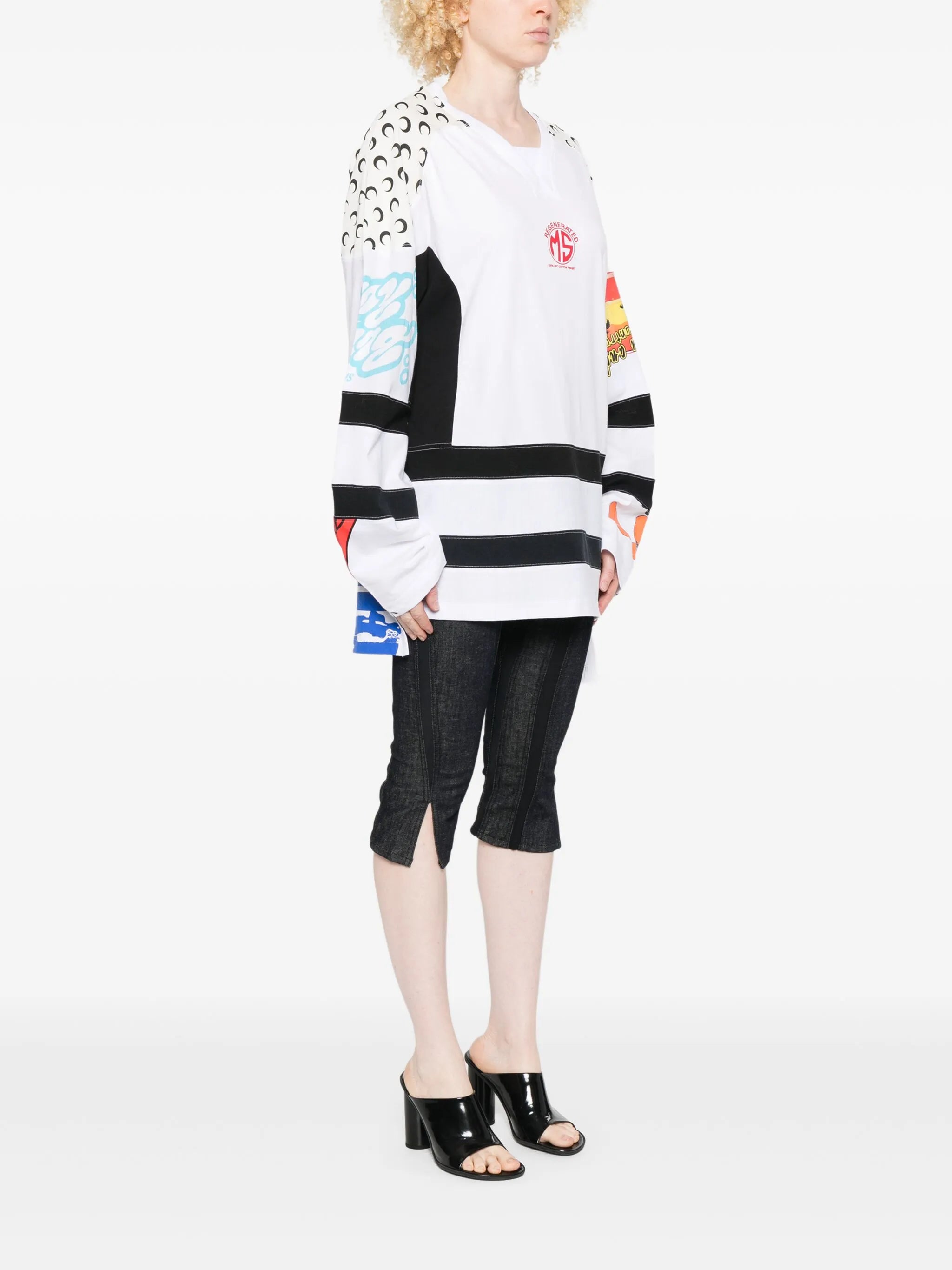 Regenerated graphic-print hockey jersey