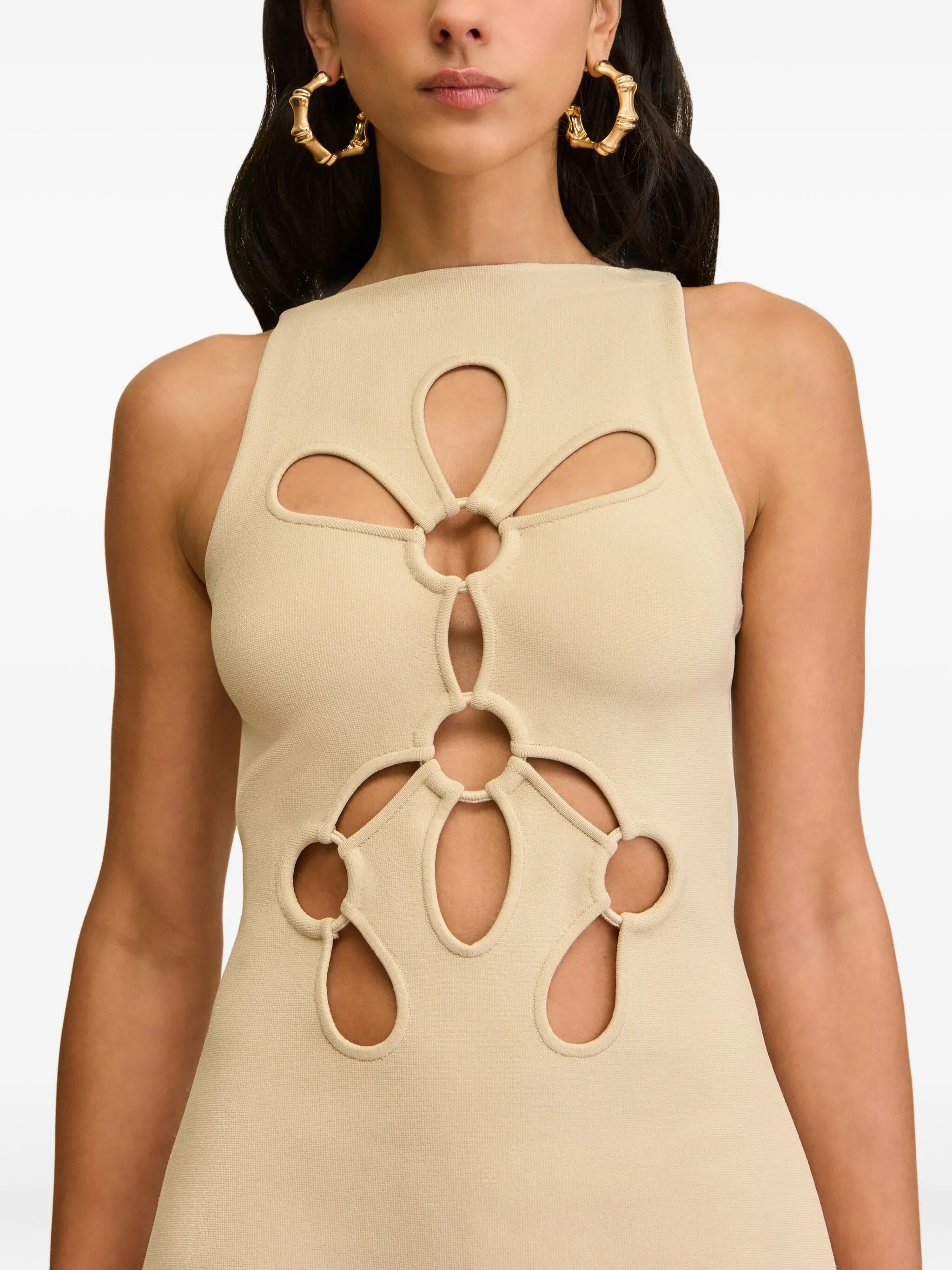 Franco cut-out sleeveless mini dress