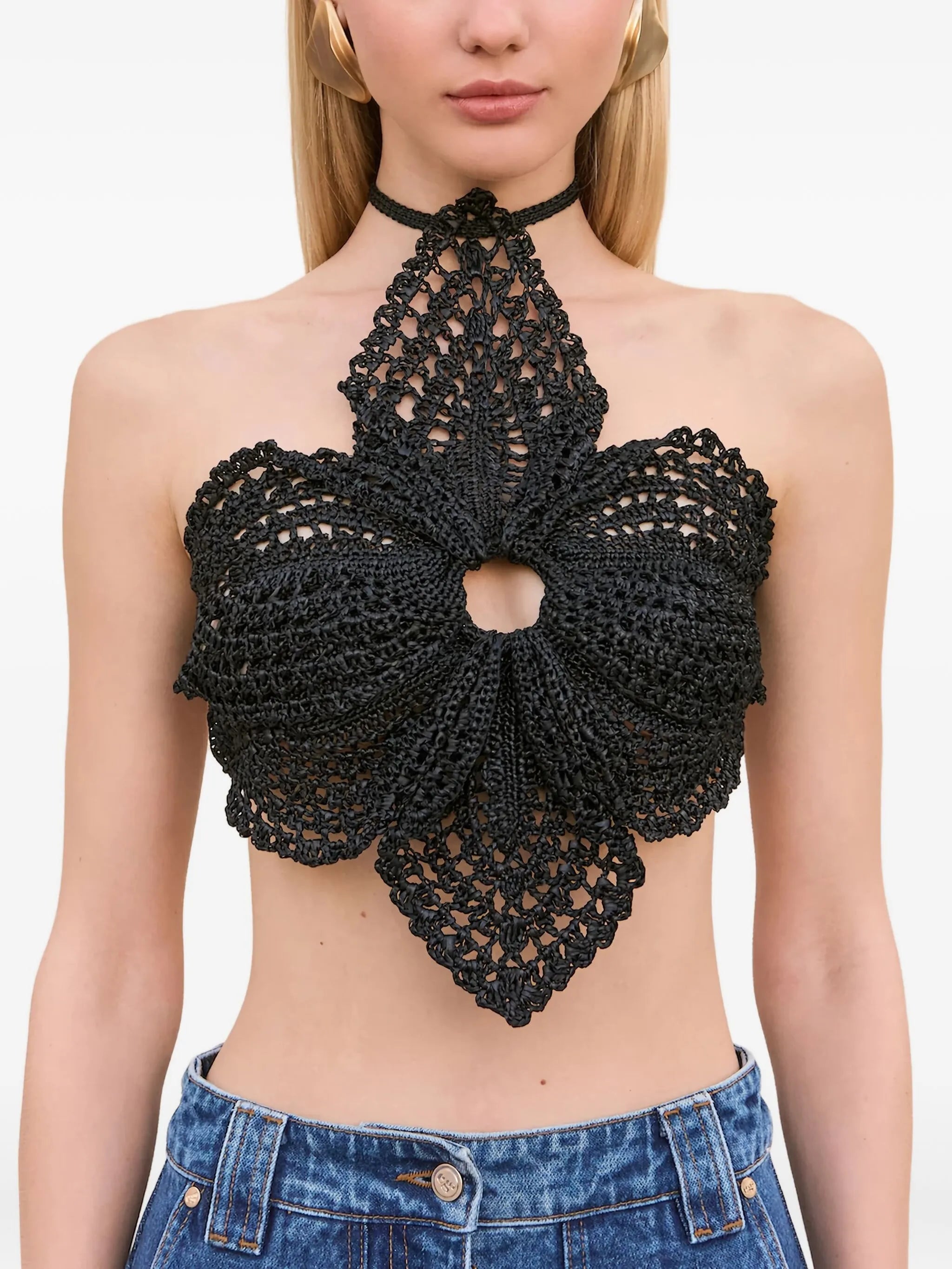 flower crochet halter top