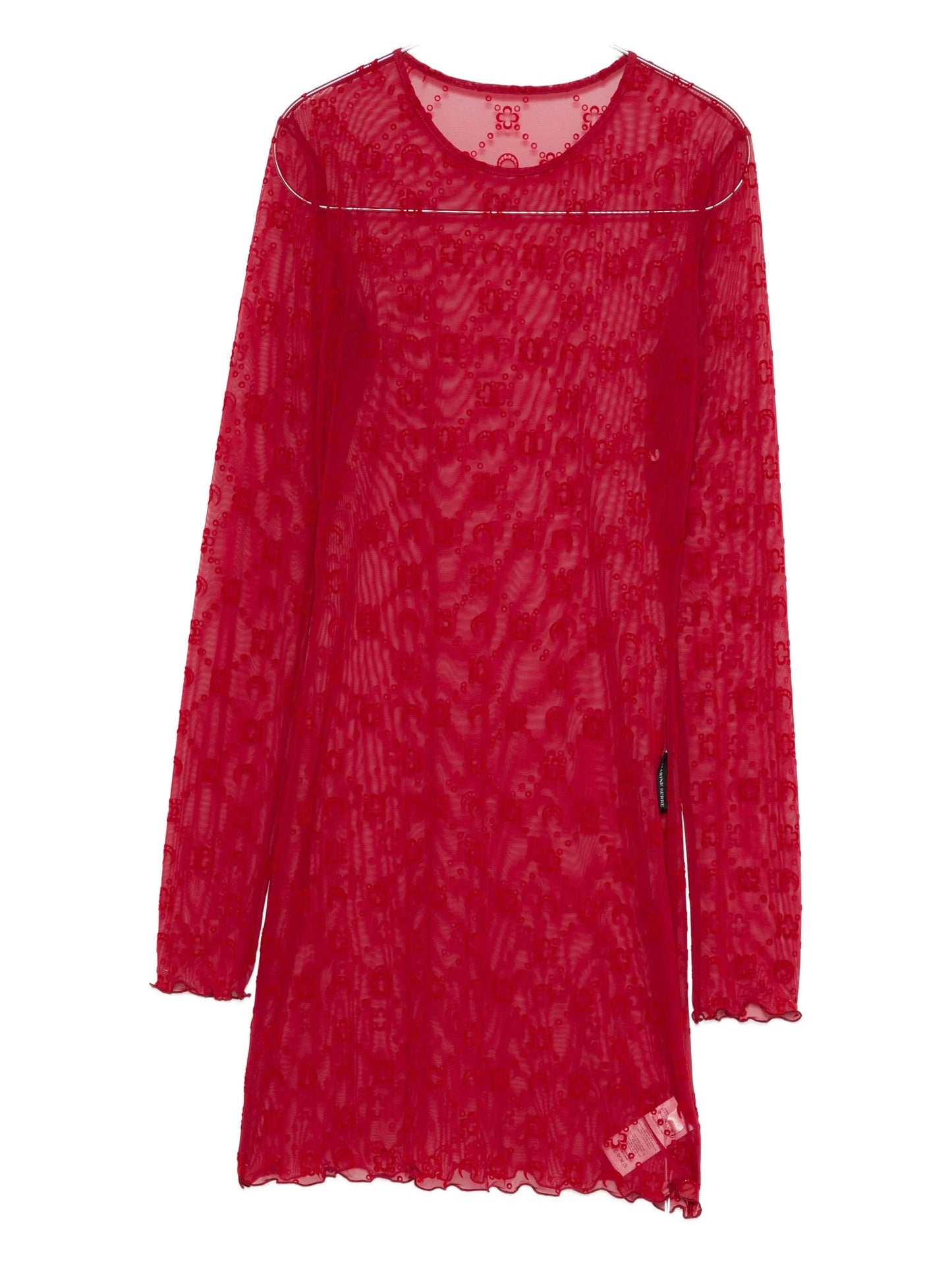 moonogram long-sleeve mini dress