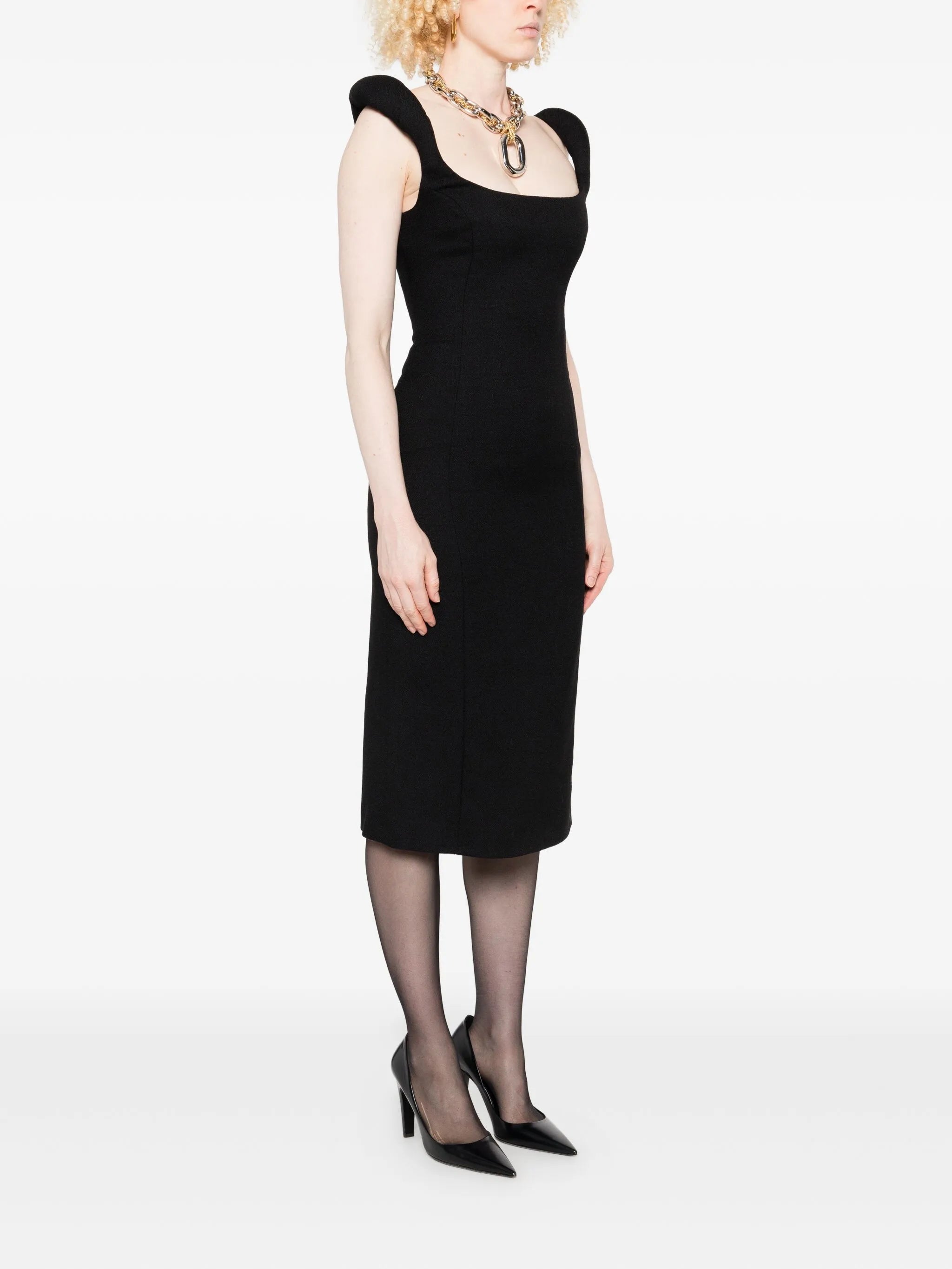 virgin wool sleeveless dress