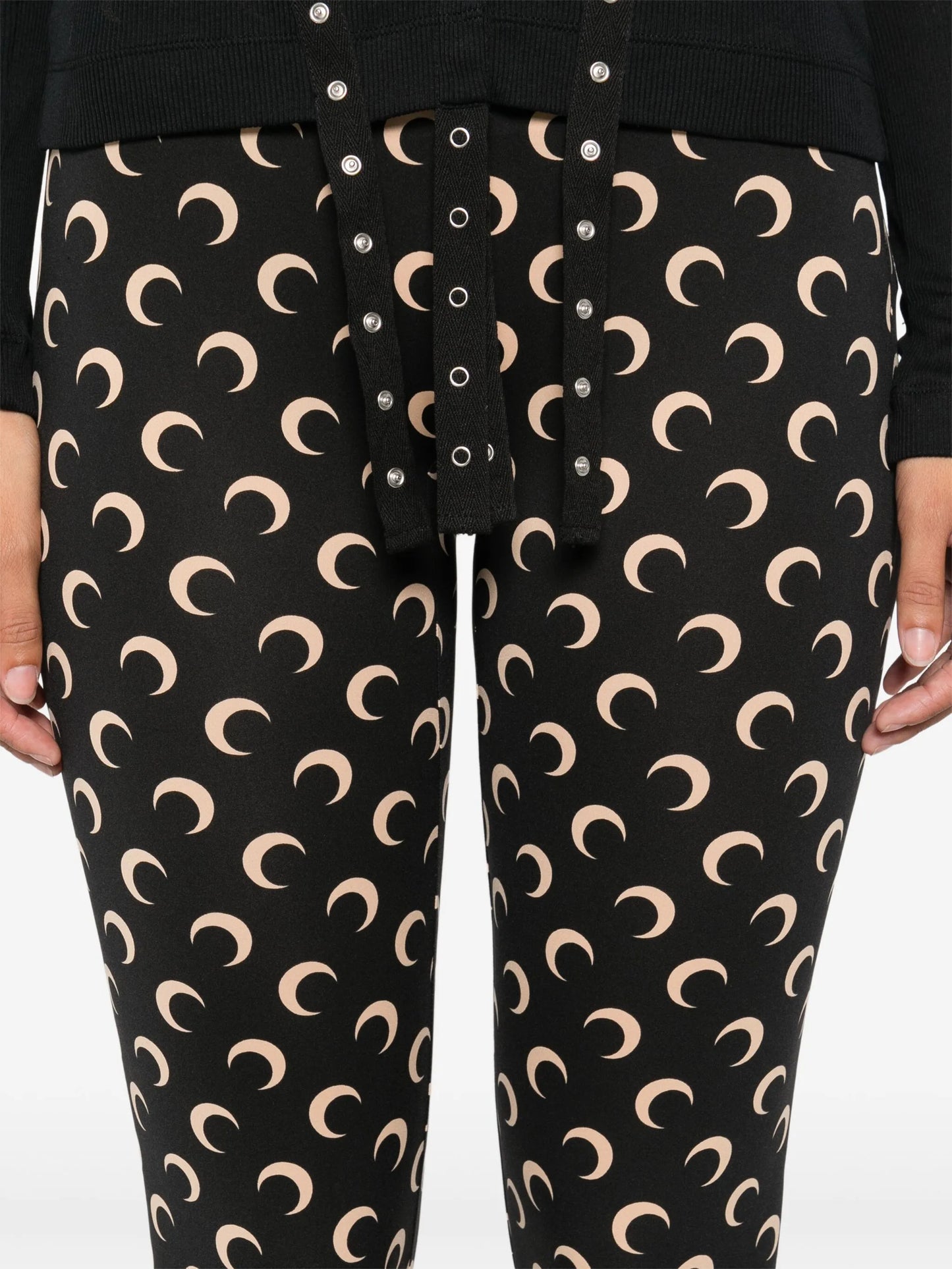 crescent moon-print trousers
