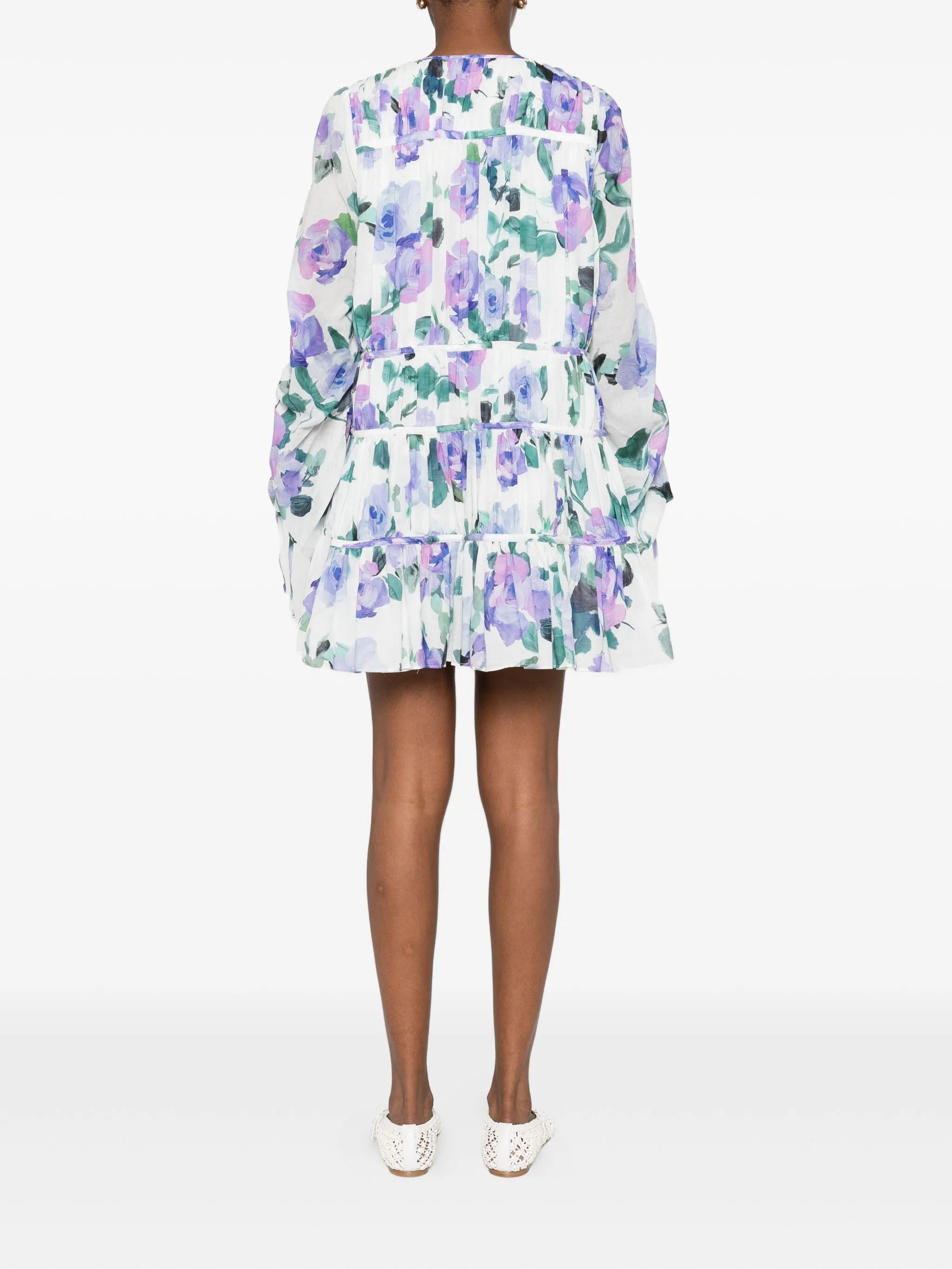 clover-print mini dress