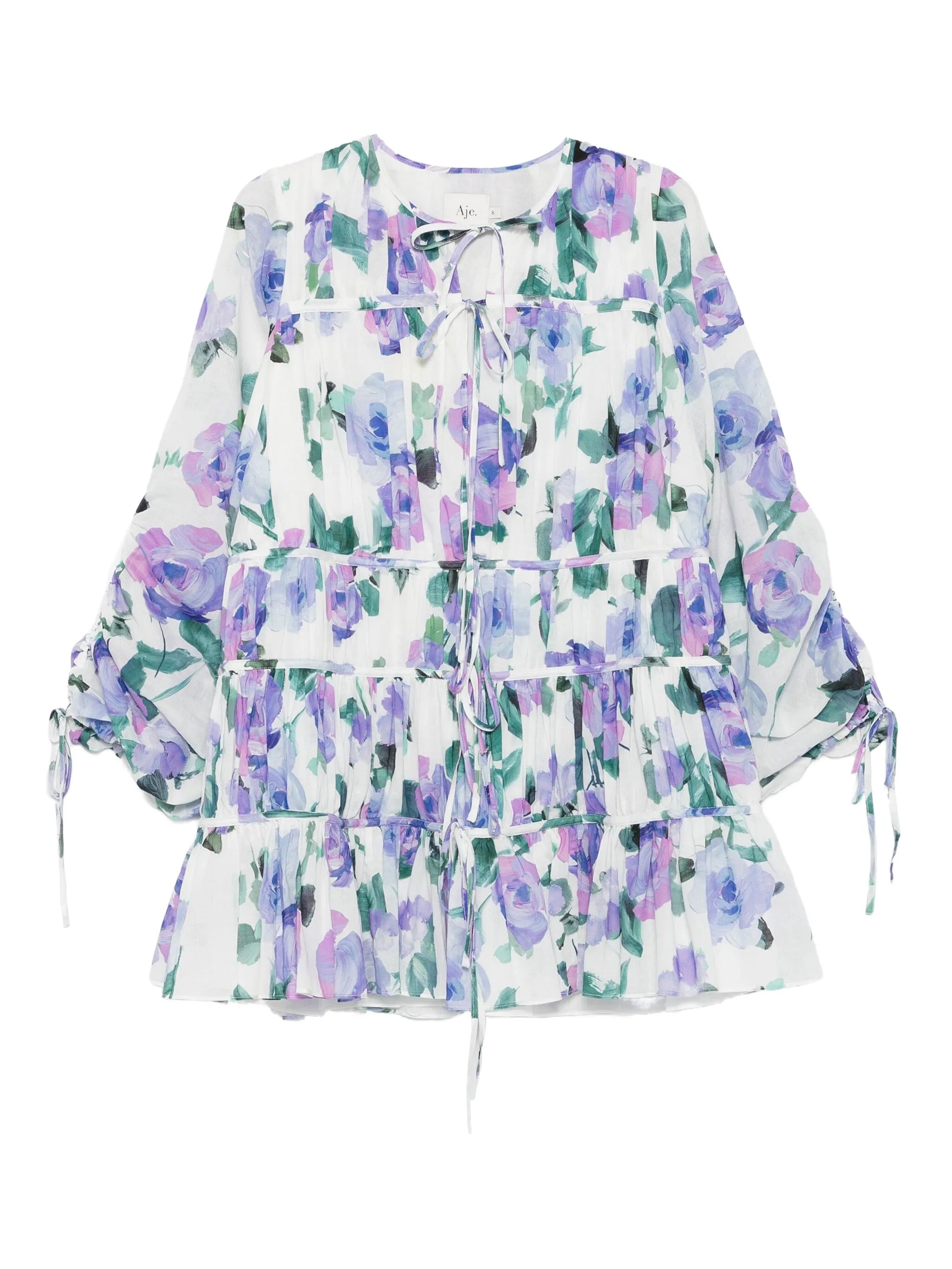clover-print mini dress