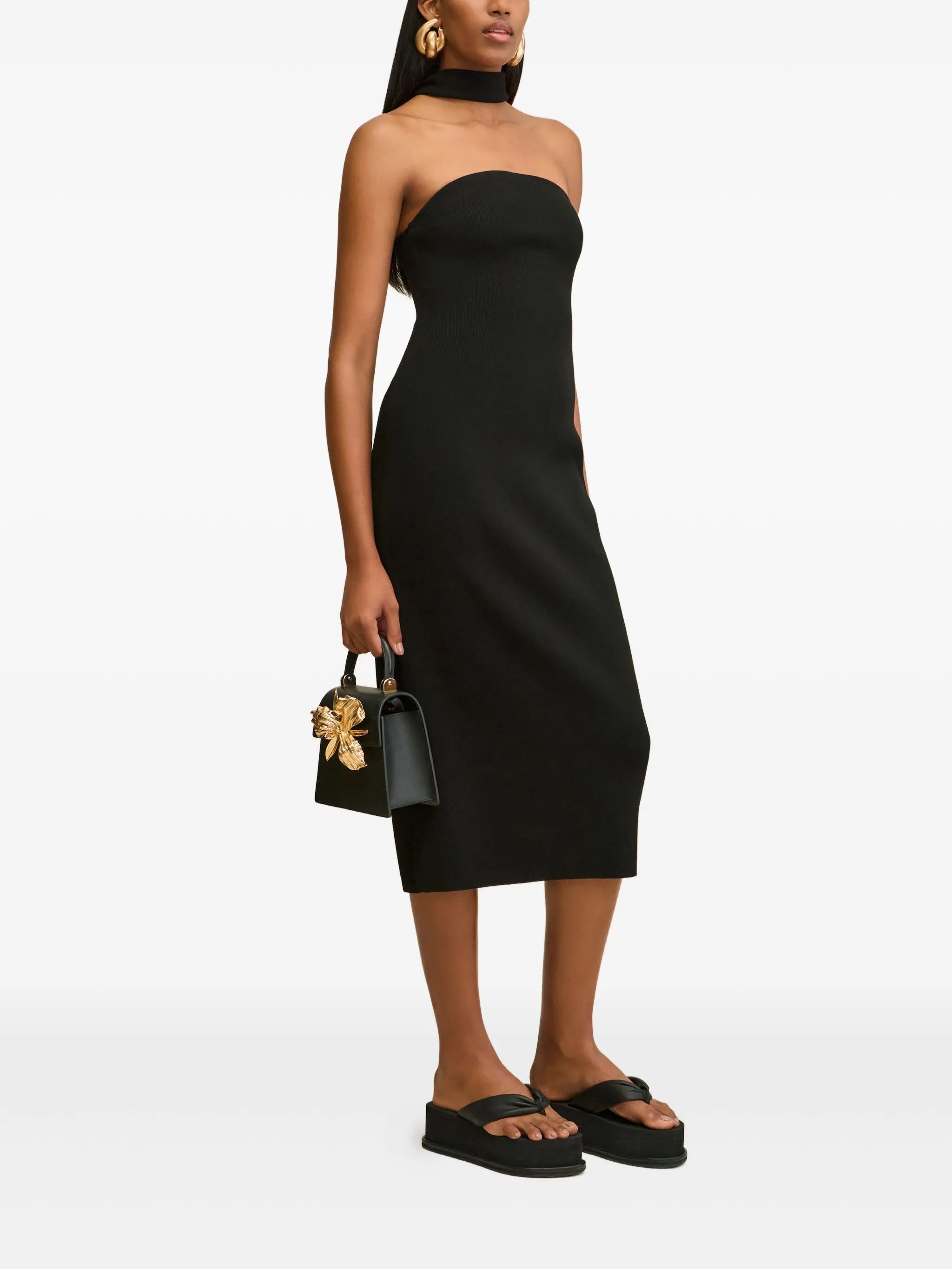 Erika halterneck midi dress