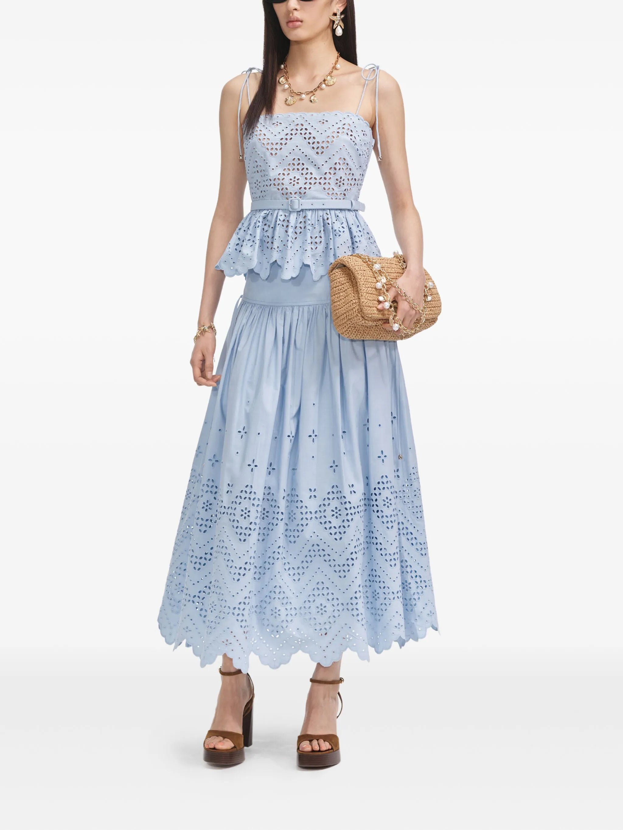 cotton A-line skirt