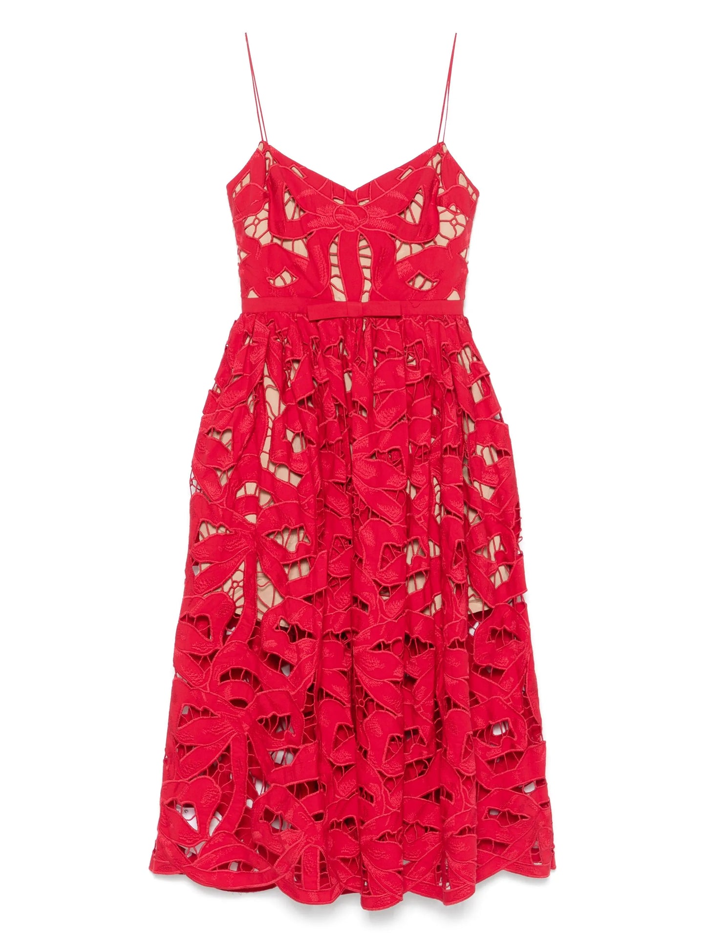 embroidered midi dress