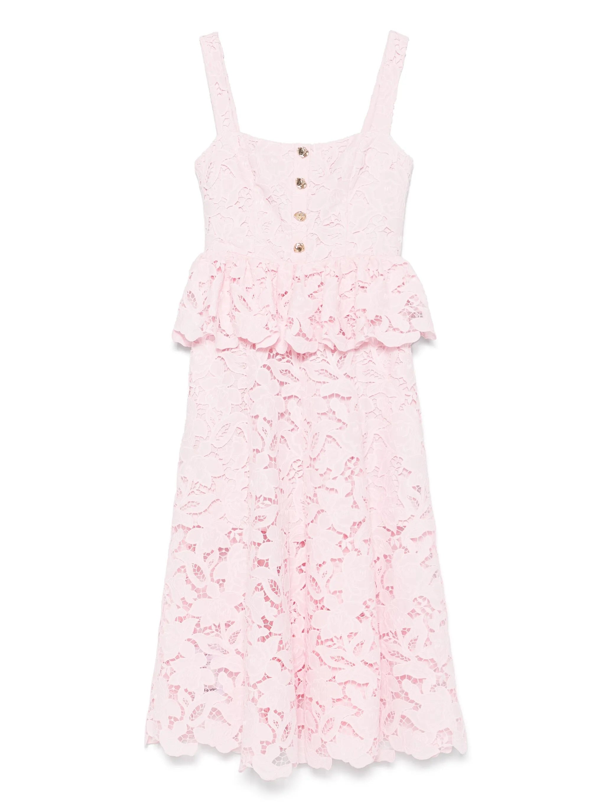floral-lace midi dress