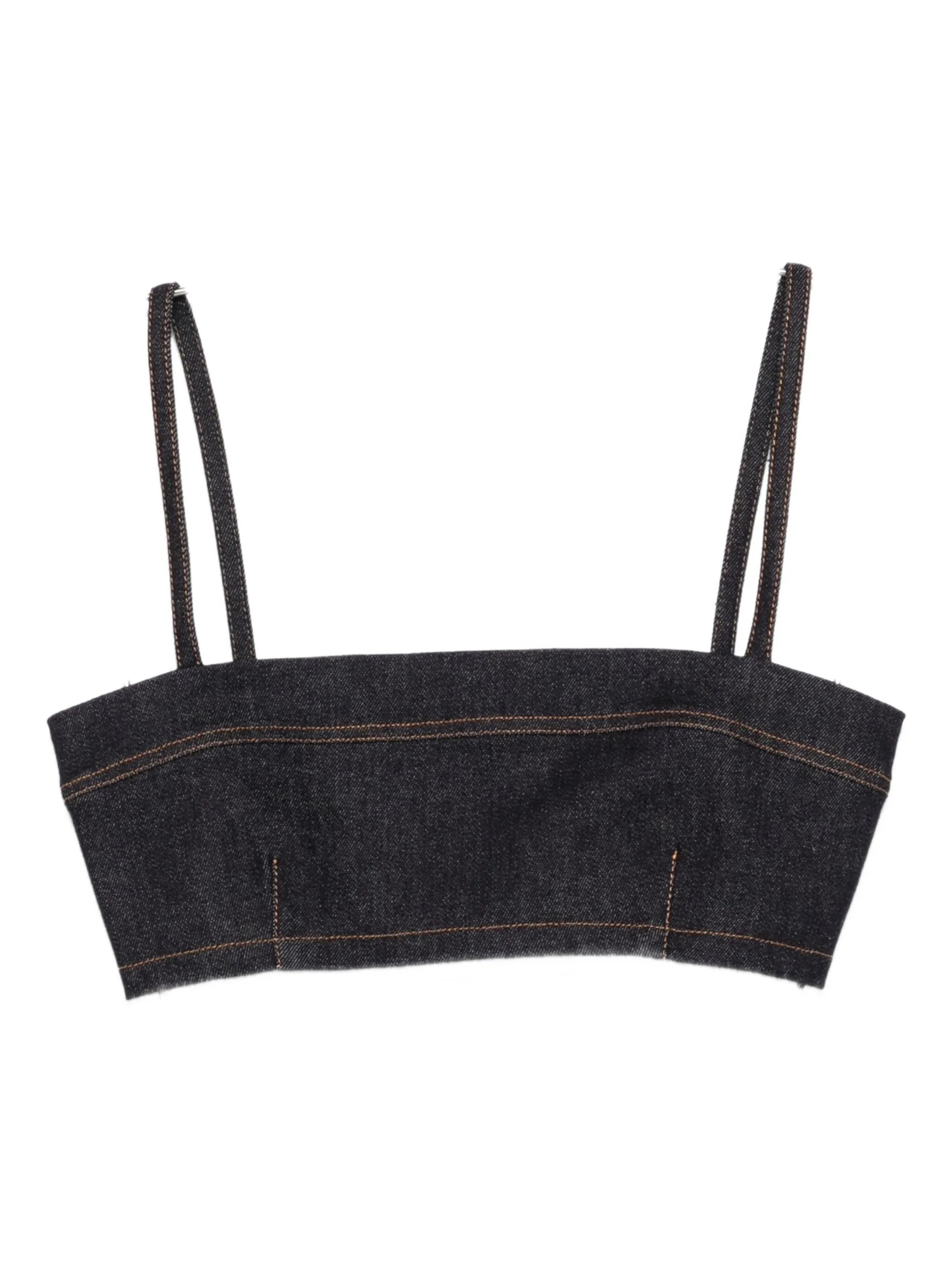 denim cropped top
