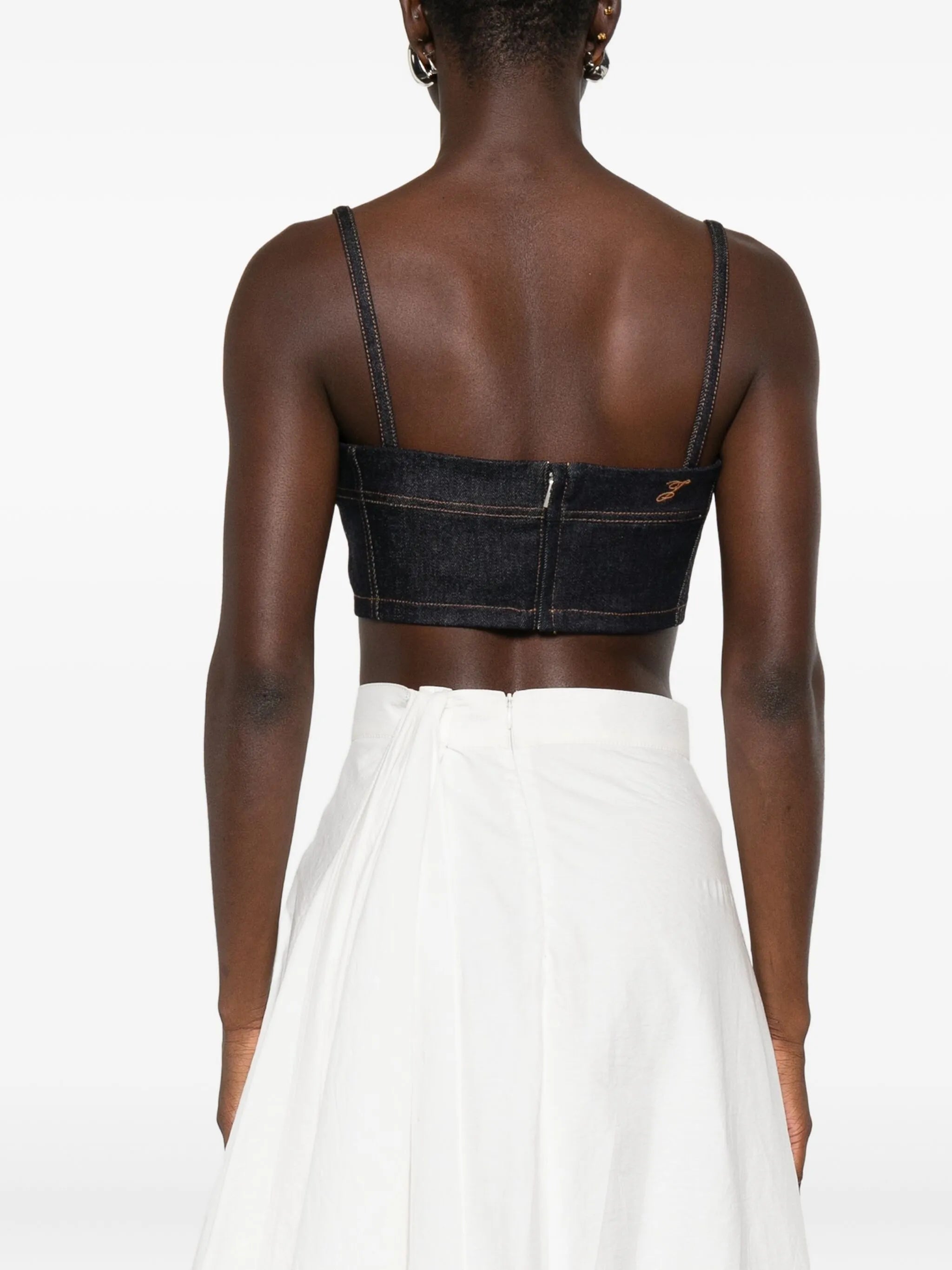 denim cropped top