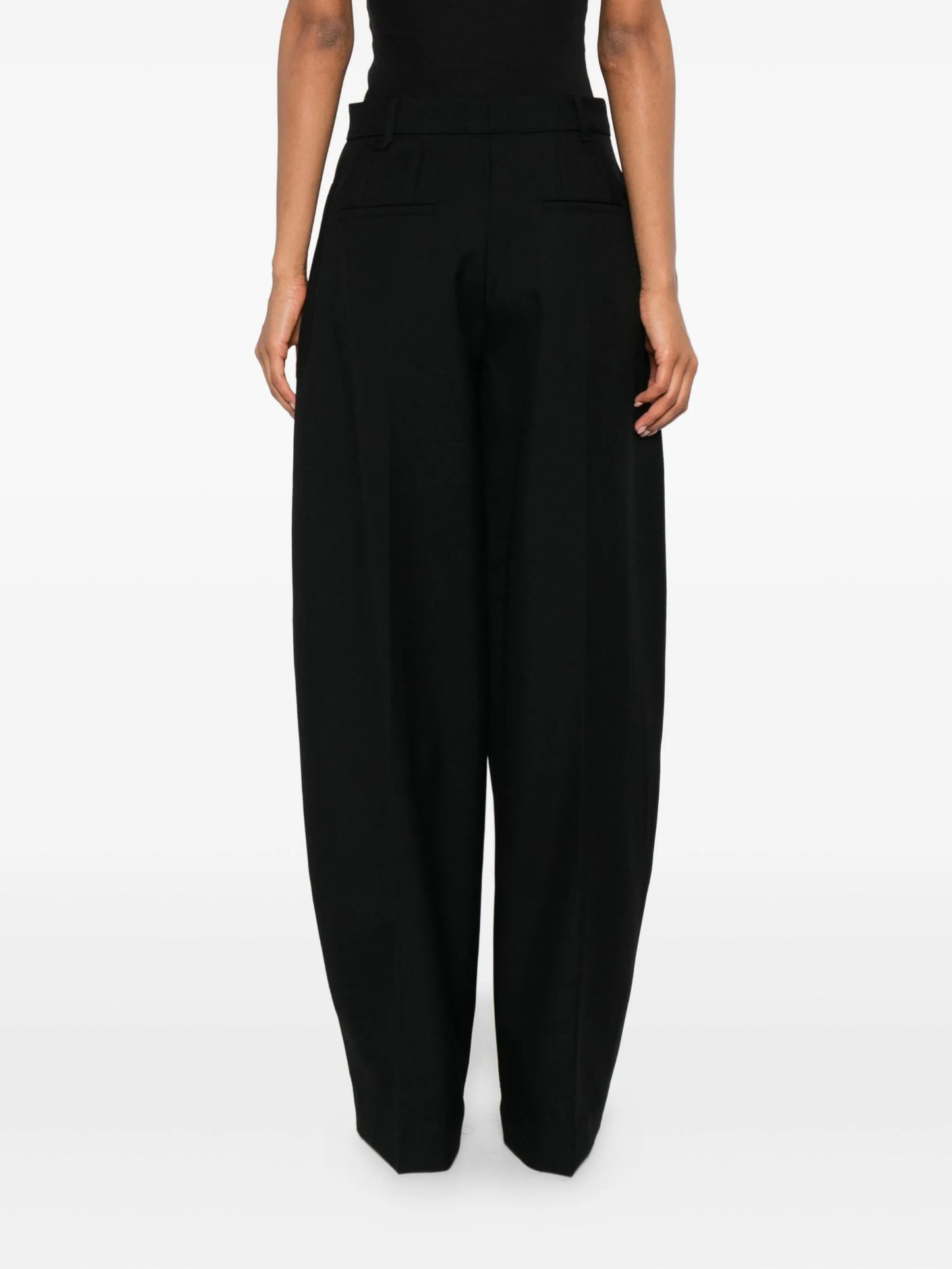 pleated-front trousers