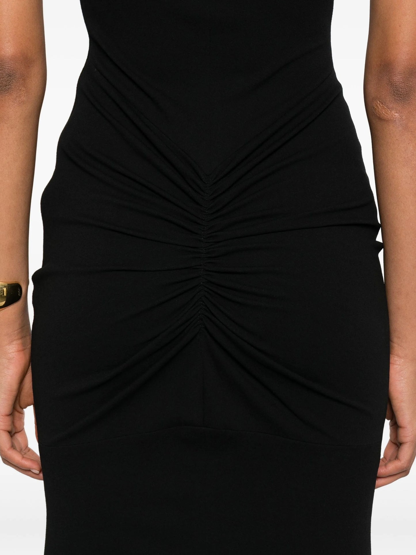 high-neck maxi dress