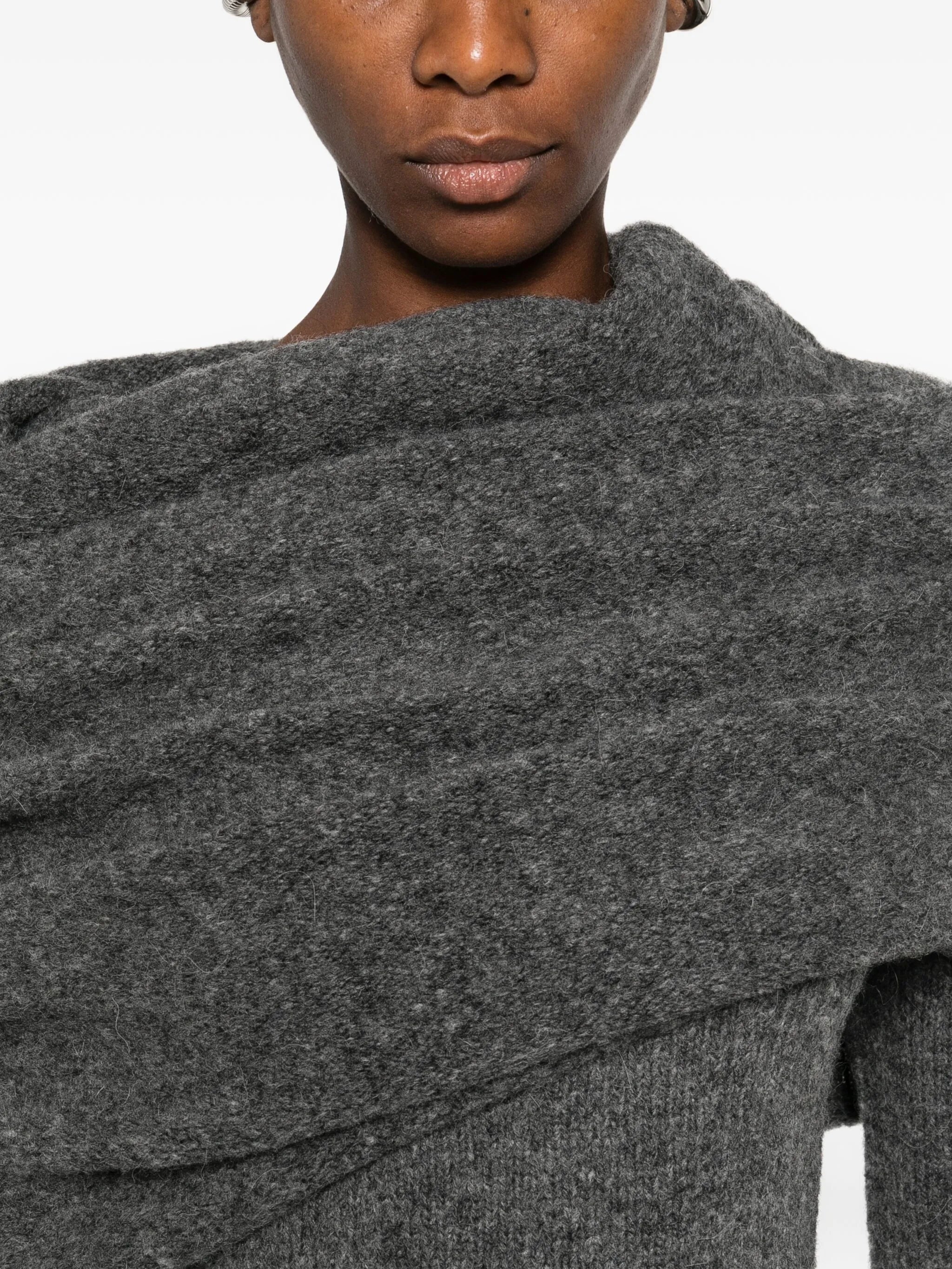 Bound off-shoulder sweater