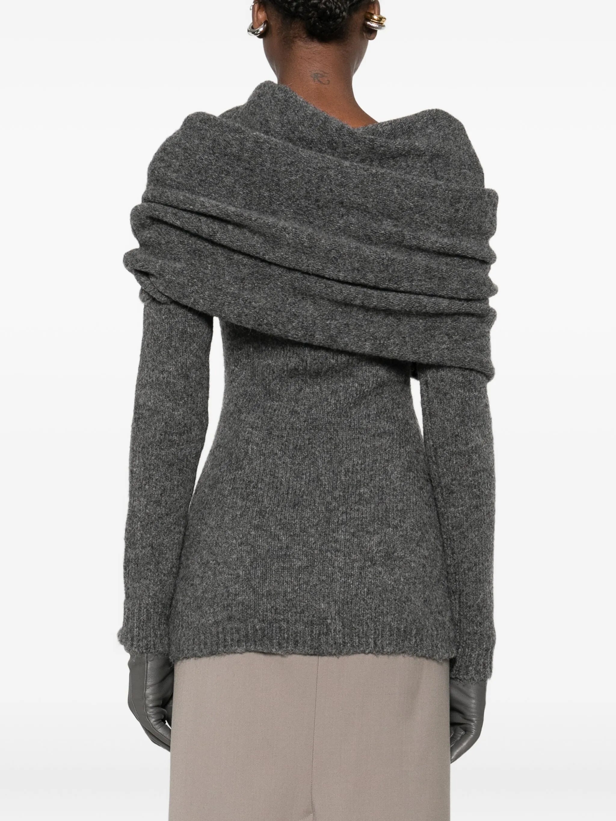 Bound off-shoulder sweater