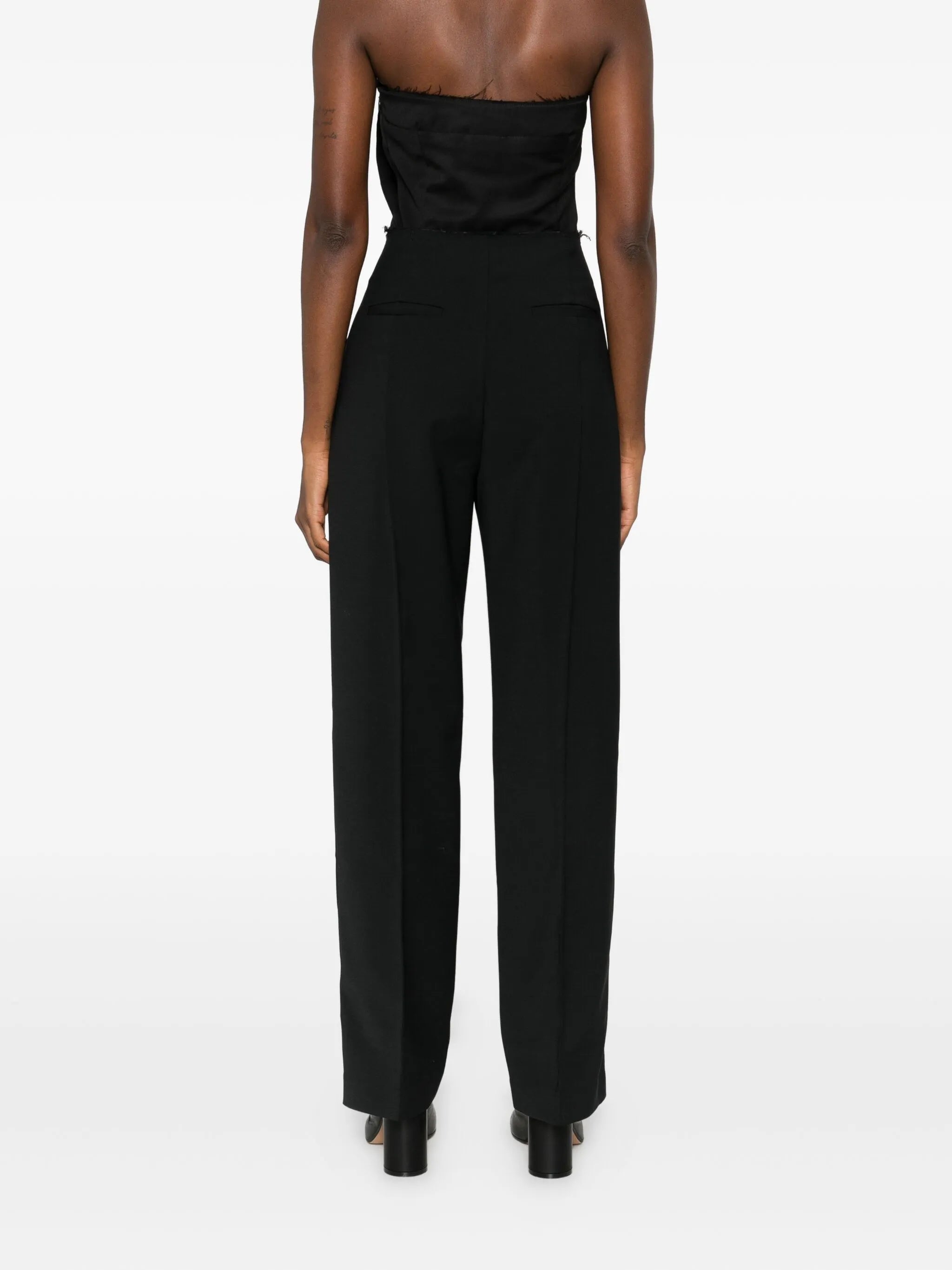 Zerobound raw-edge trousers