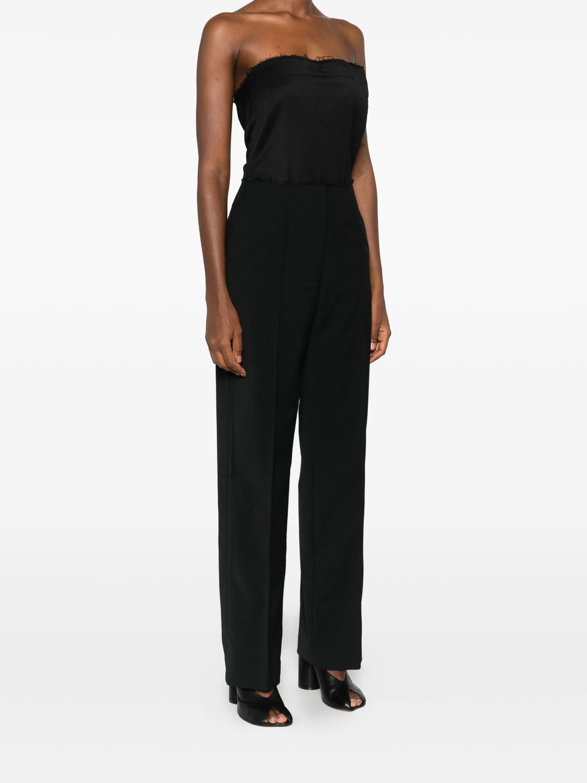 Zerobound raw-edge trousers