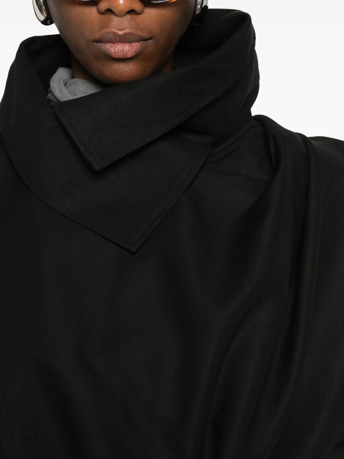 belted cape coat