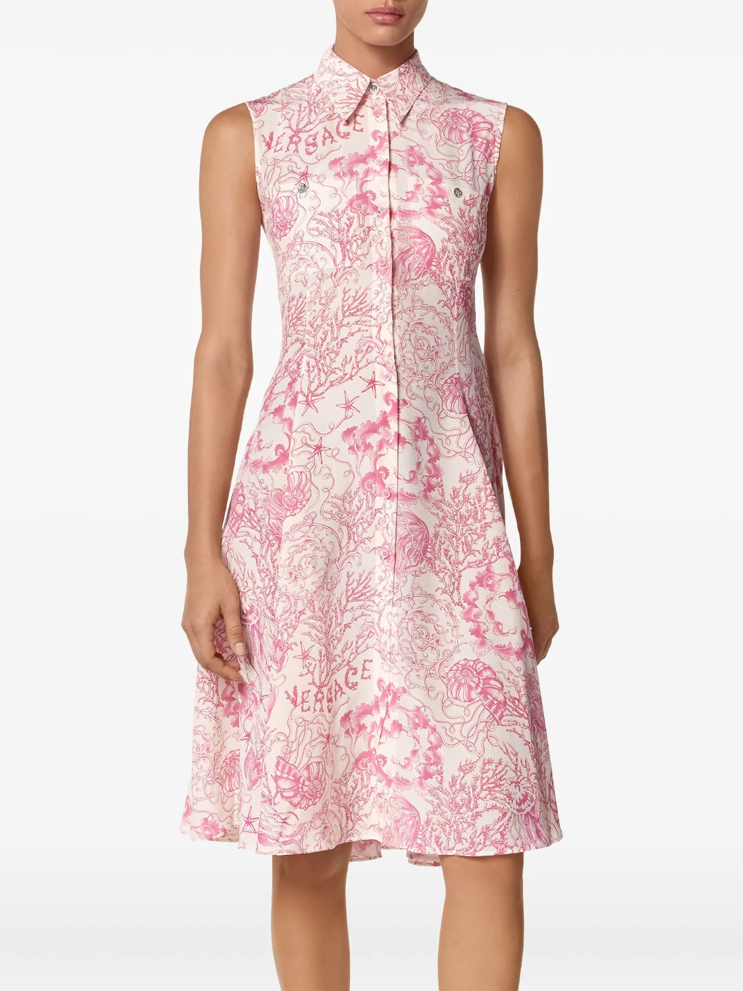 Underwater Barocco midi shirt dress