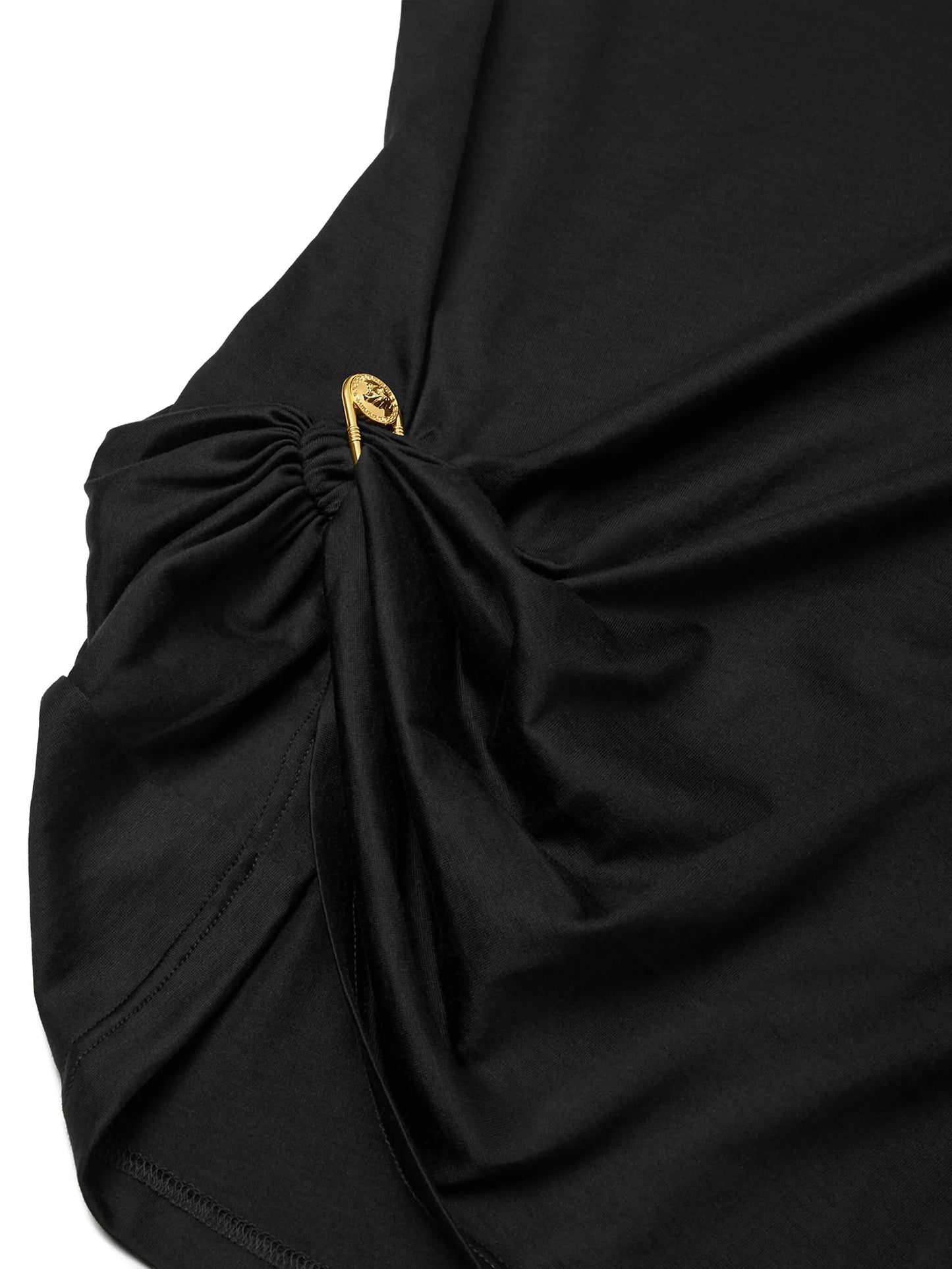 safety-pin draped T-shirt