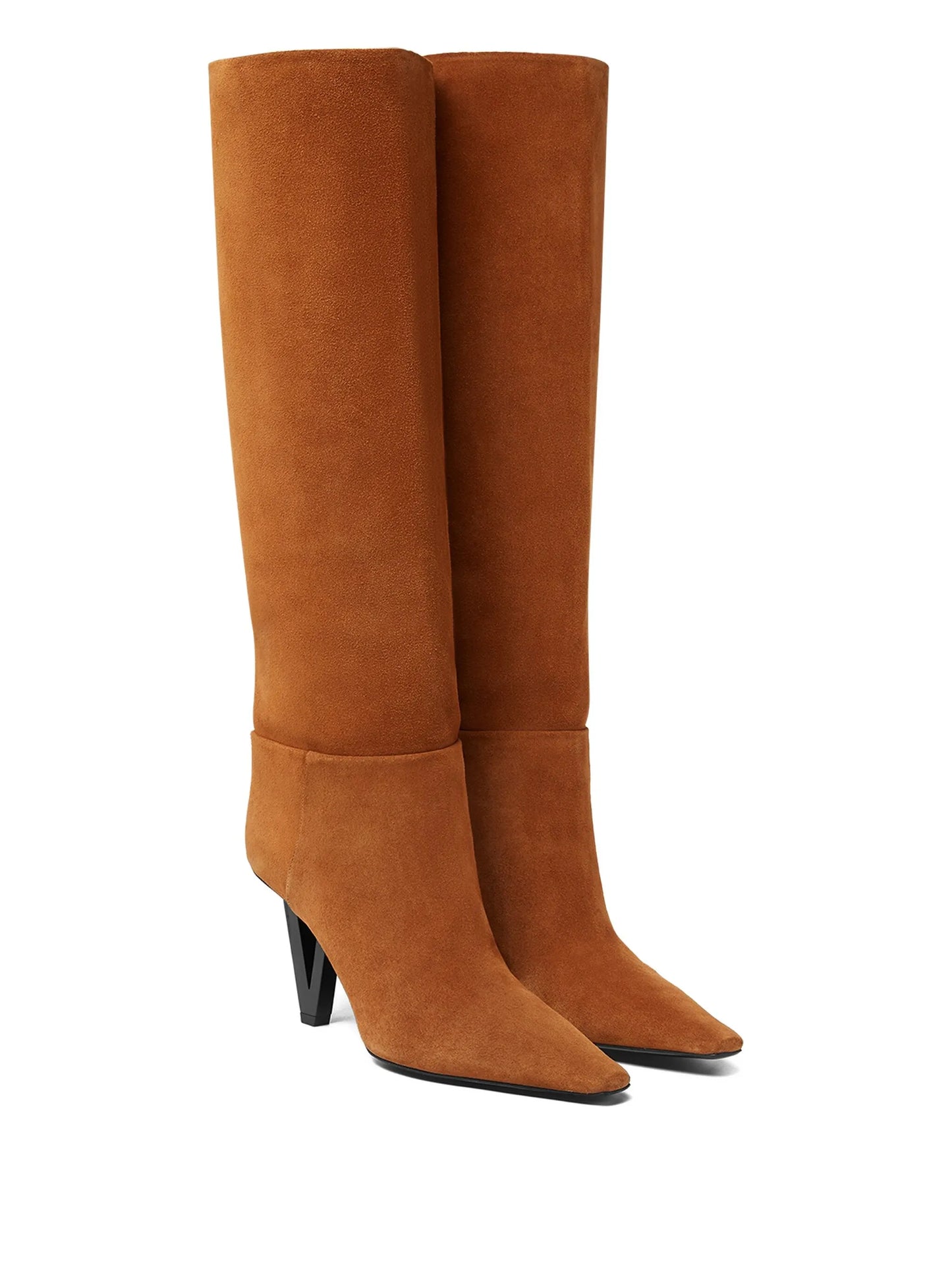 pointed-toe knee-high boots