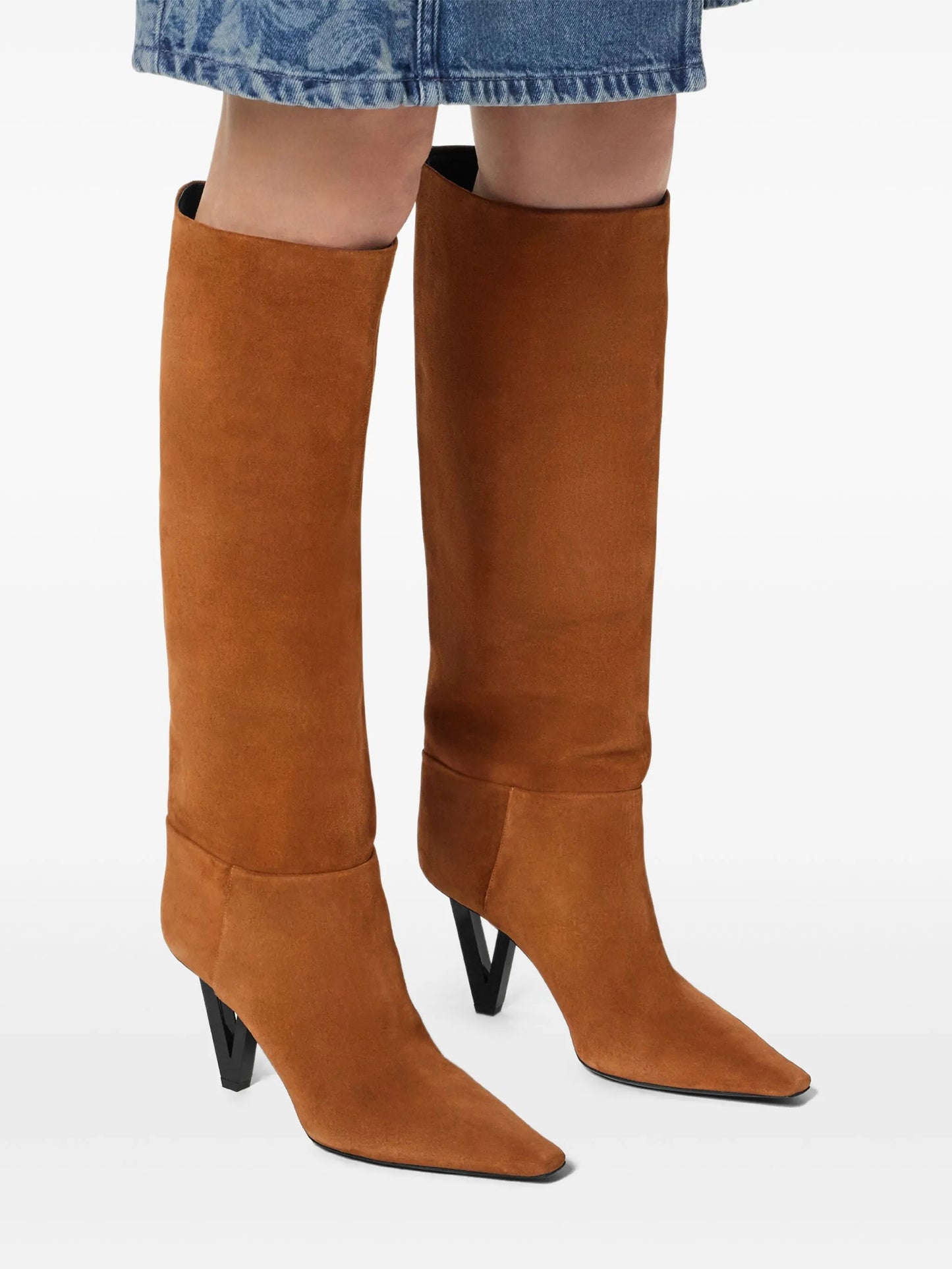 pointed-toe knee-high boots