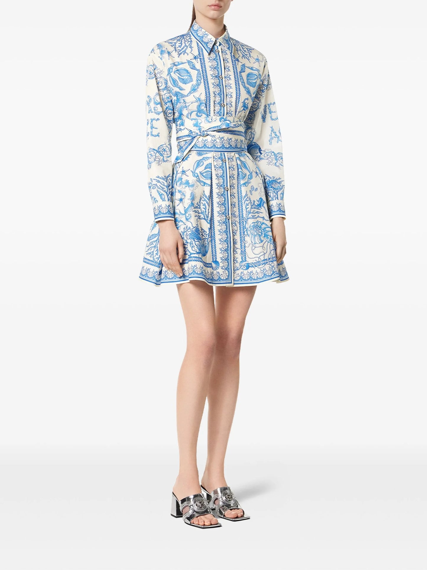 Underwater Barocco shirt dress