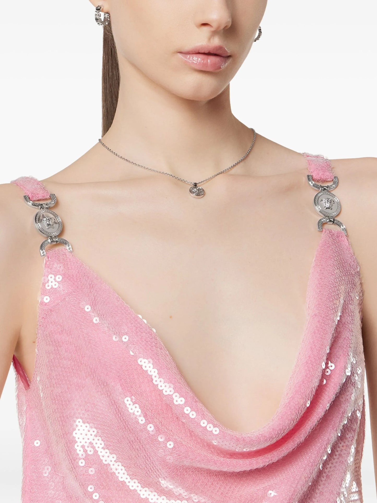 sequinned slip mini dress