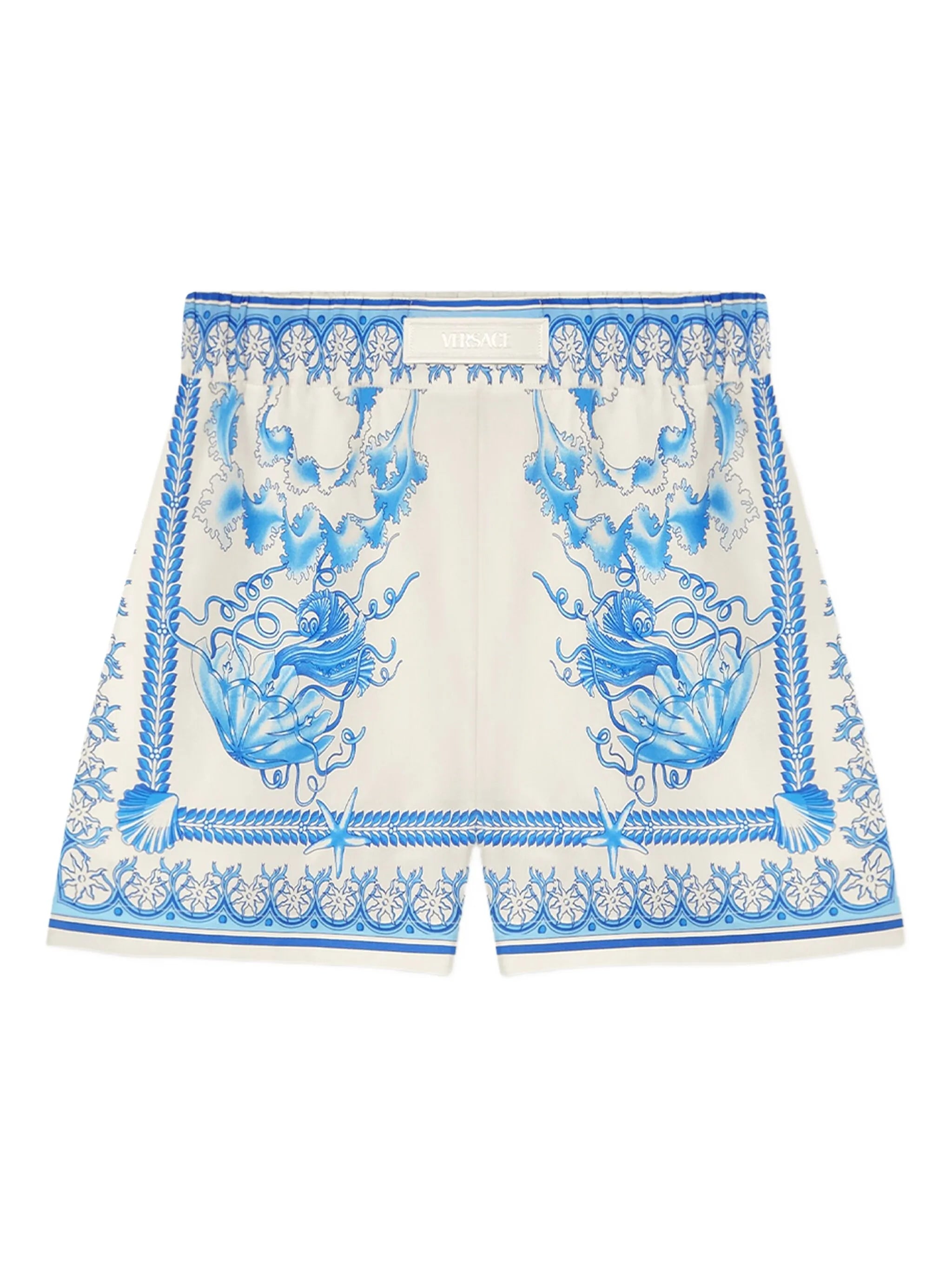 Underwater Barocco cotton shorts