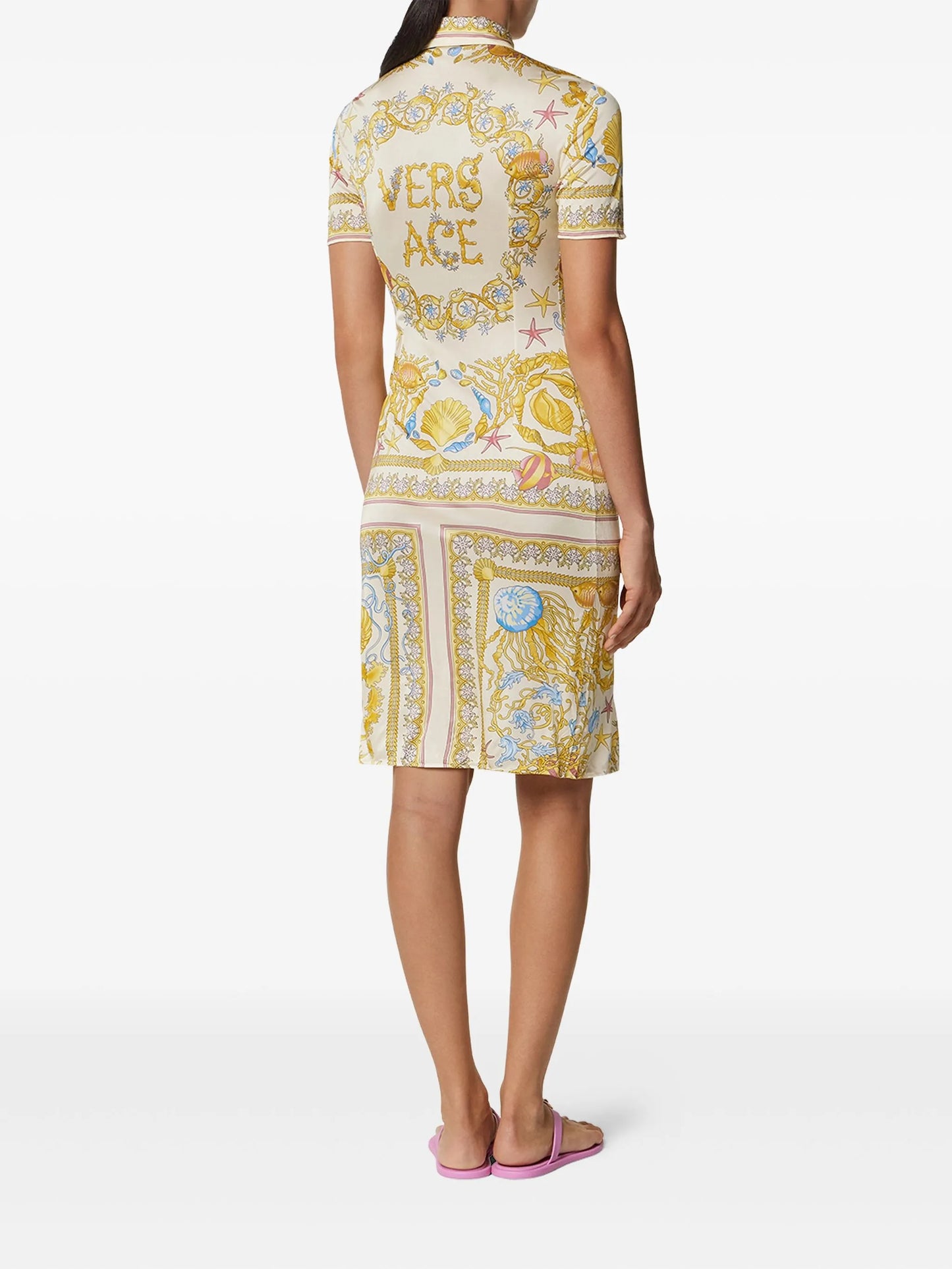 Underwater Barocco midi shirt dress