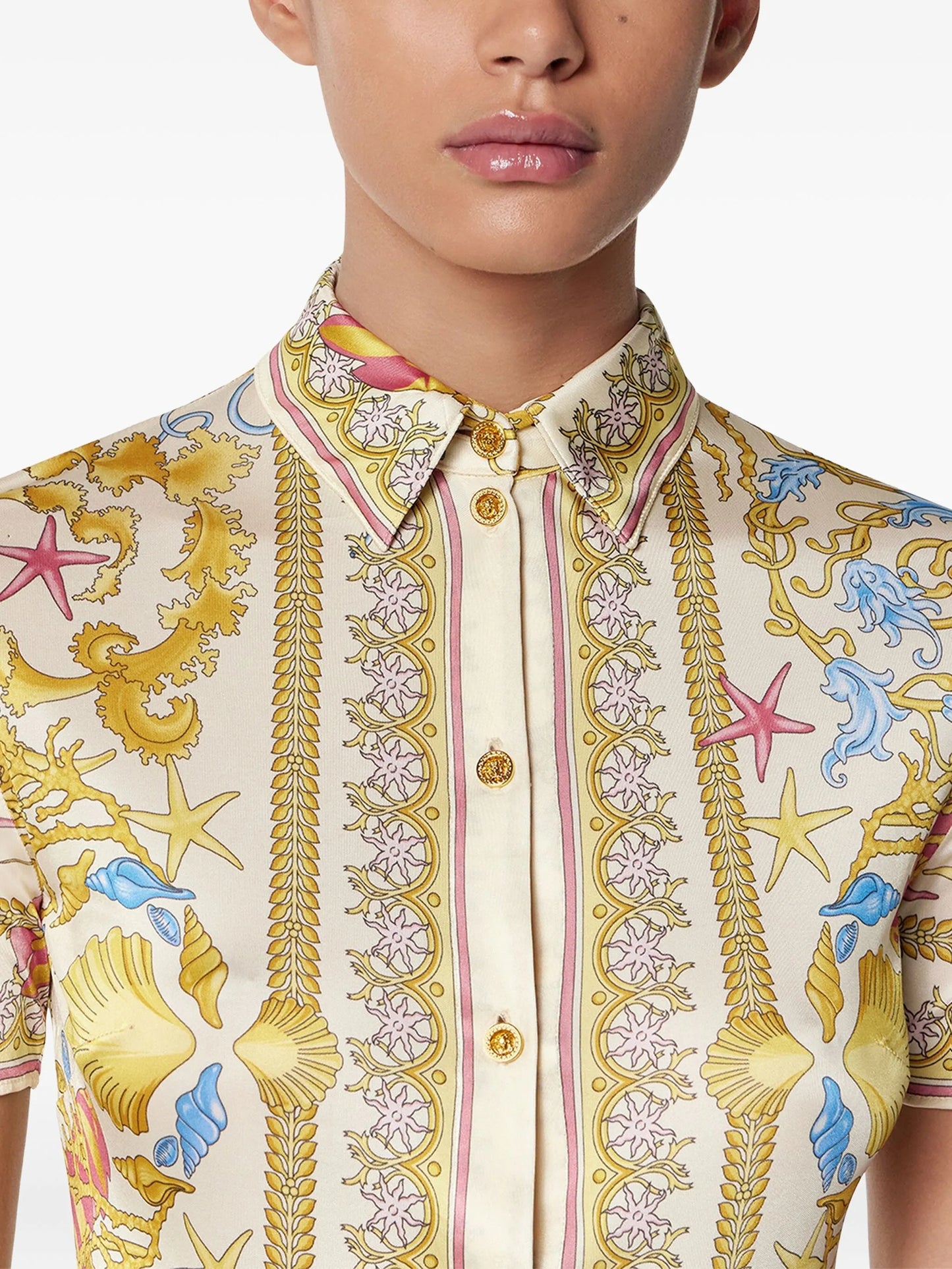 Underwater Barocco midi shirt dress