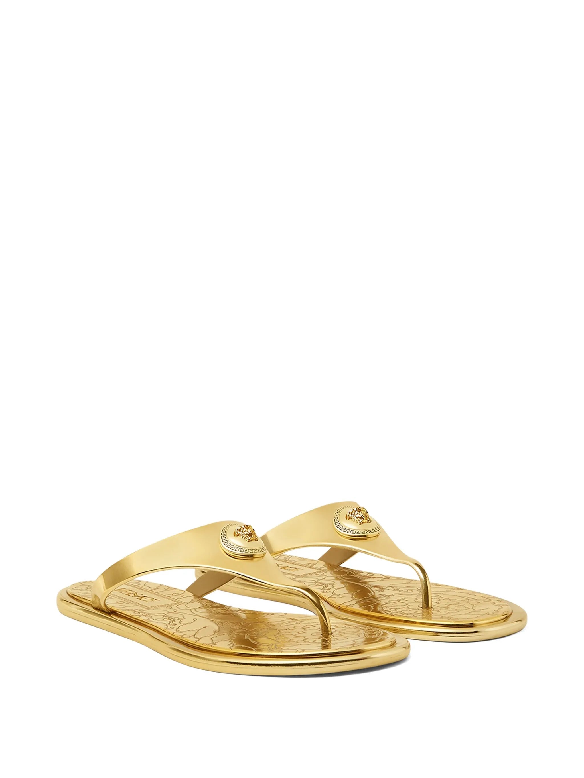 Alia metallic flat sandals