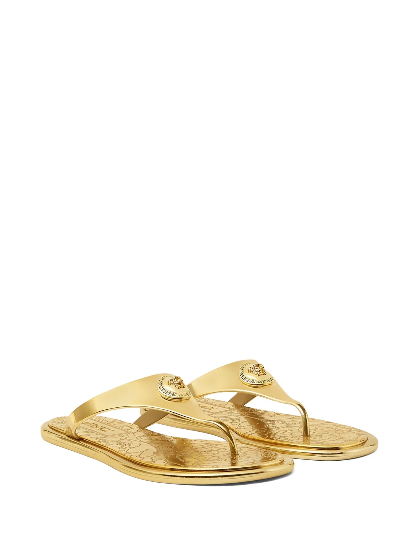 Alia metallic flat sandals