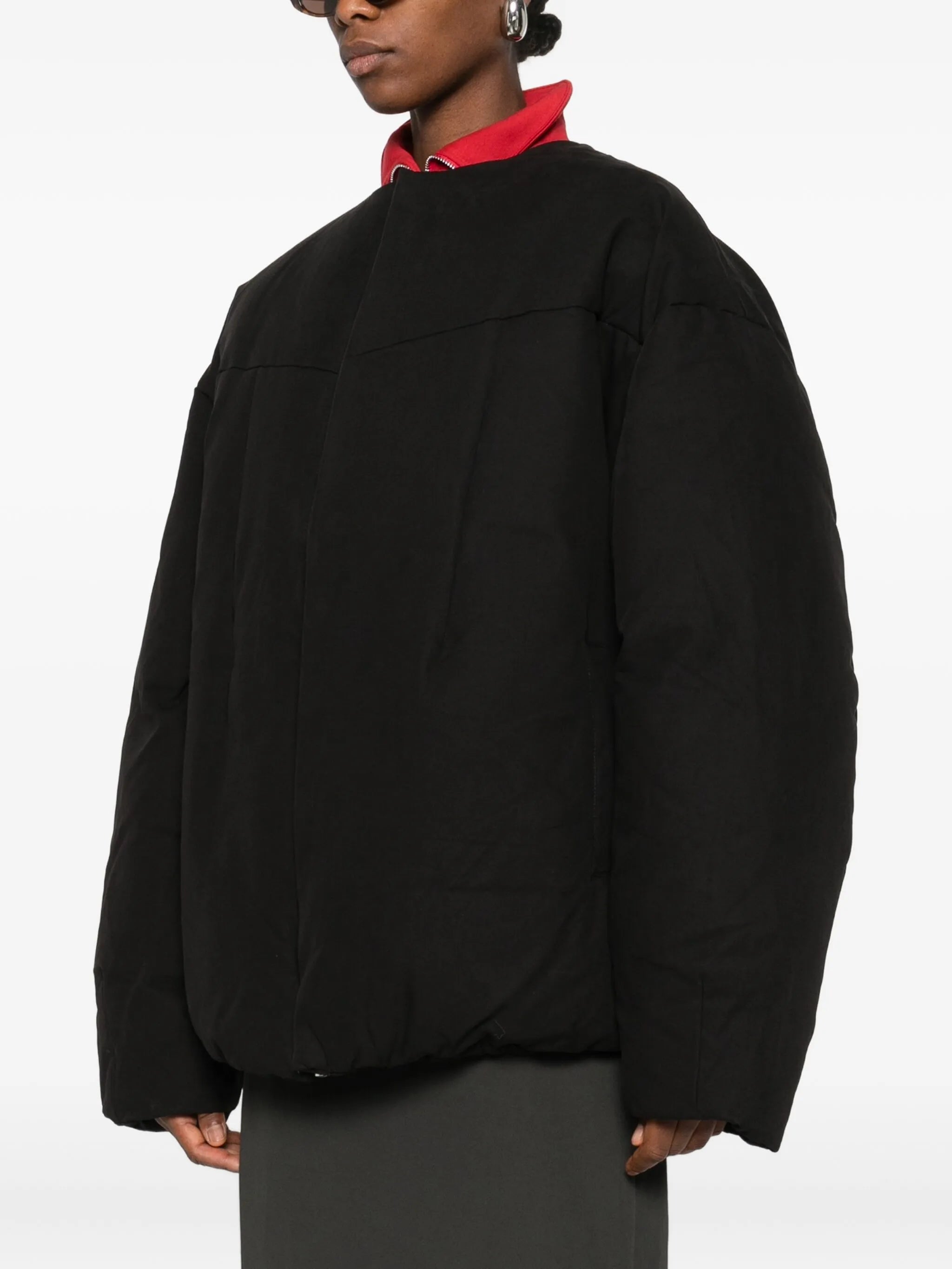 Pod quilted zip-front bomber jacket