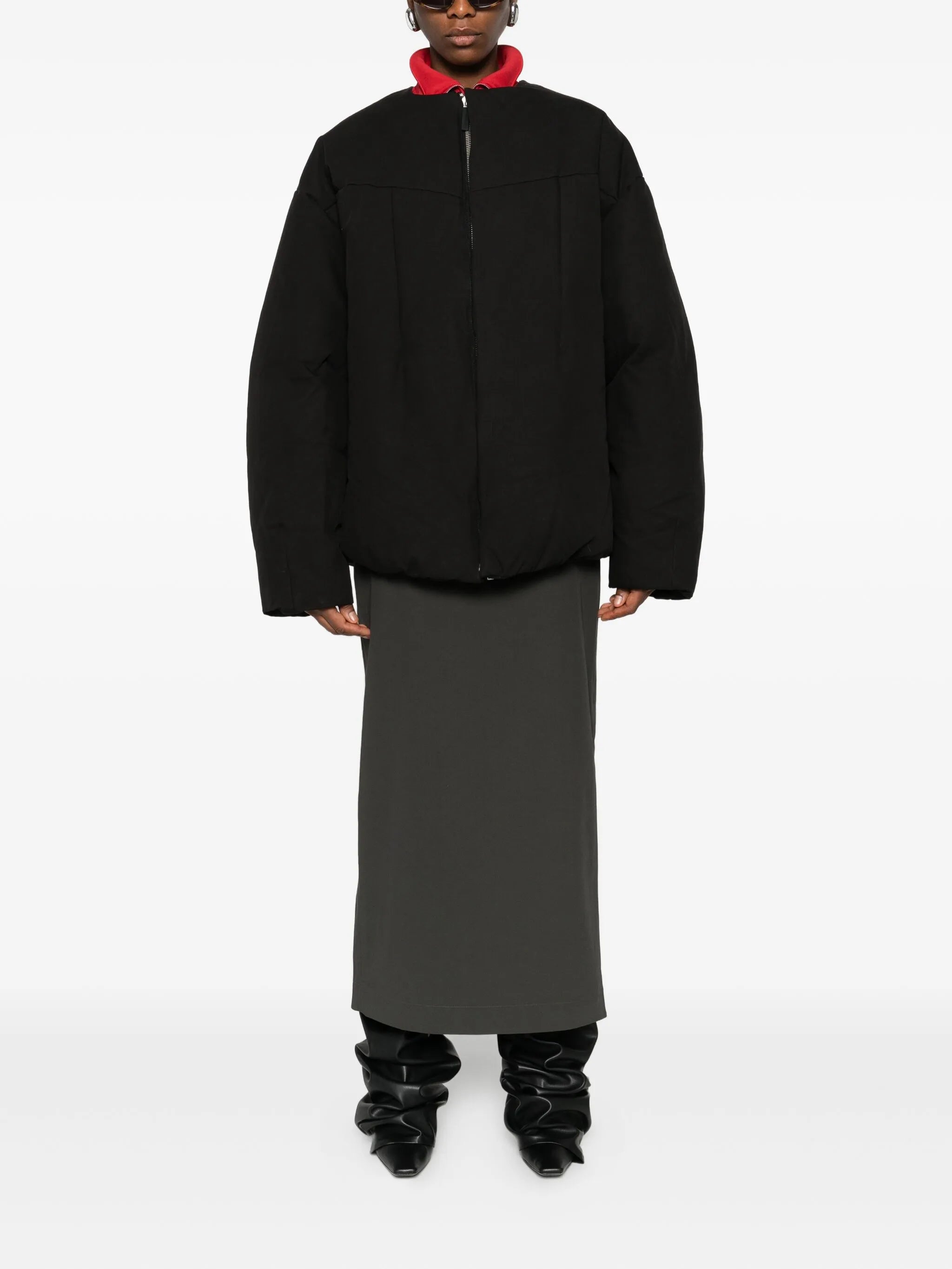 Pod quilted zip-front bomber jacket