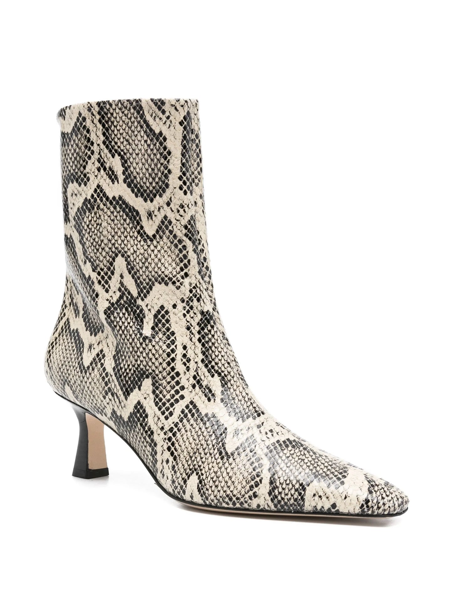 70mm Elina snake-print pointed-toe ankle boots