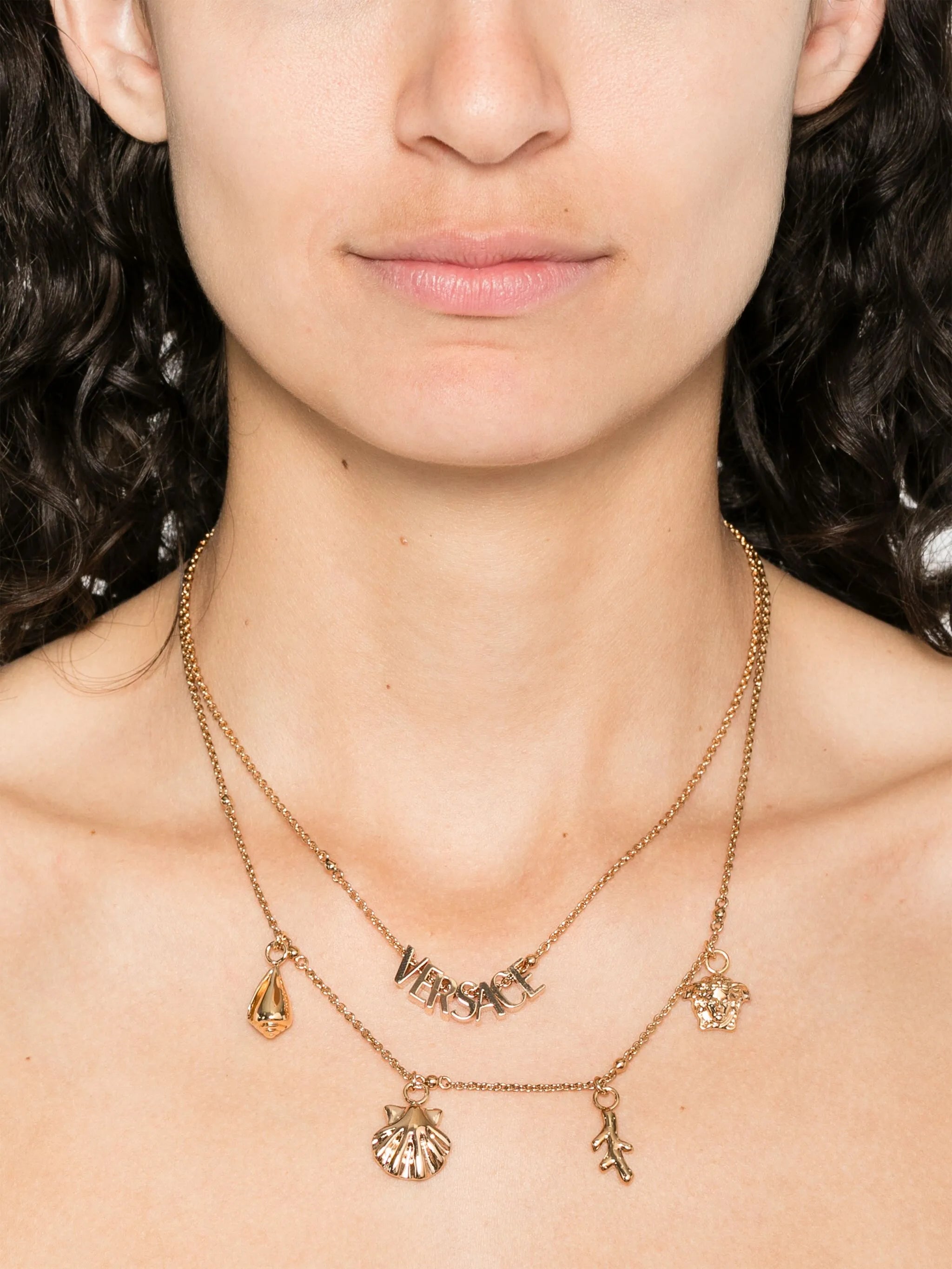 logo-lettering necklace