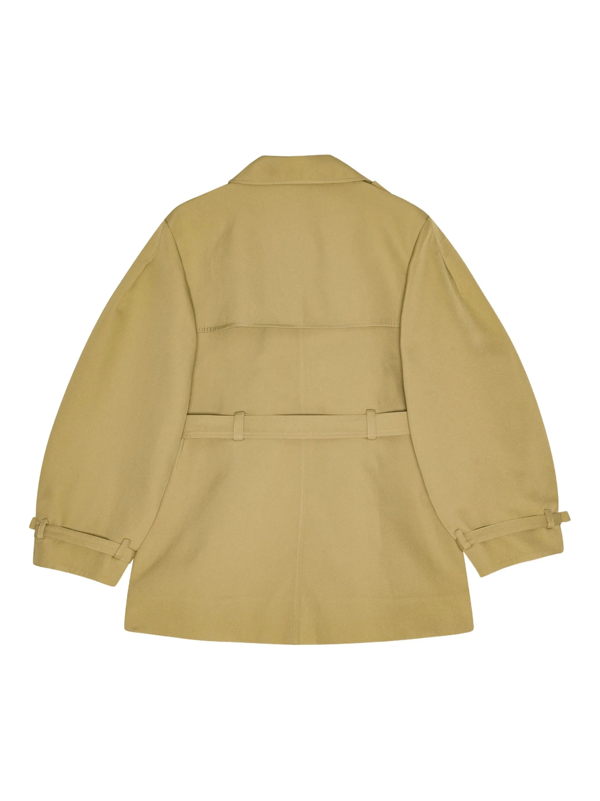 balloon-sleeve trench coat