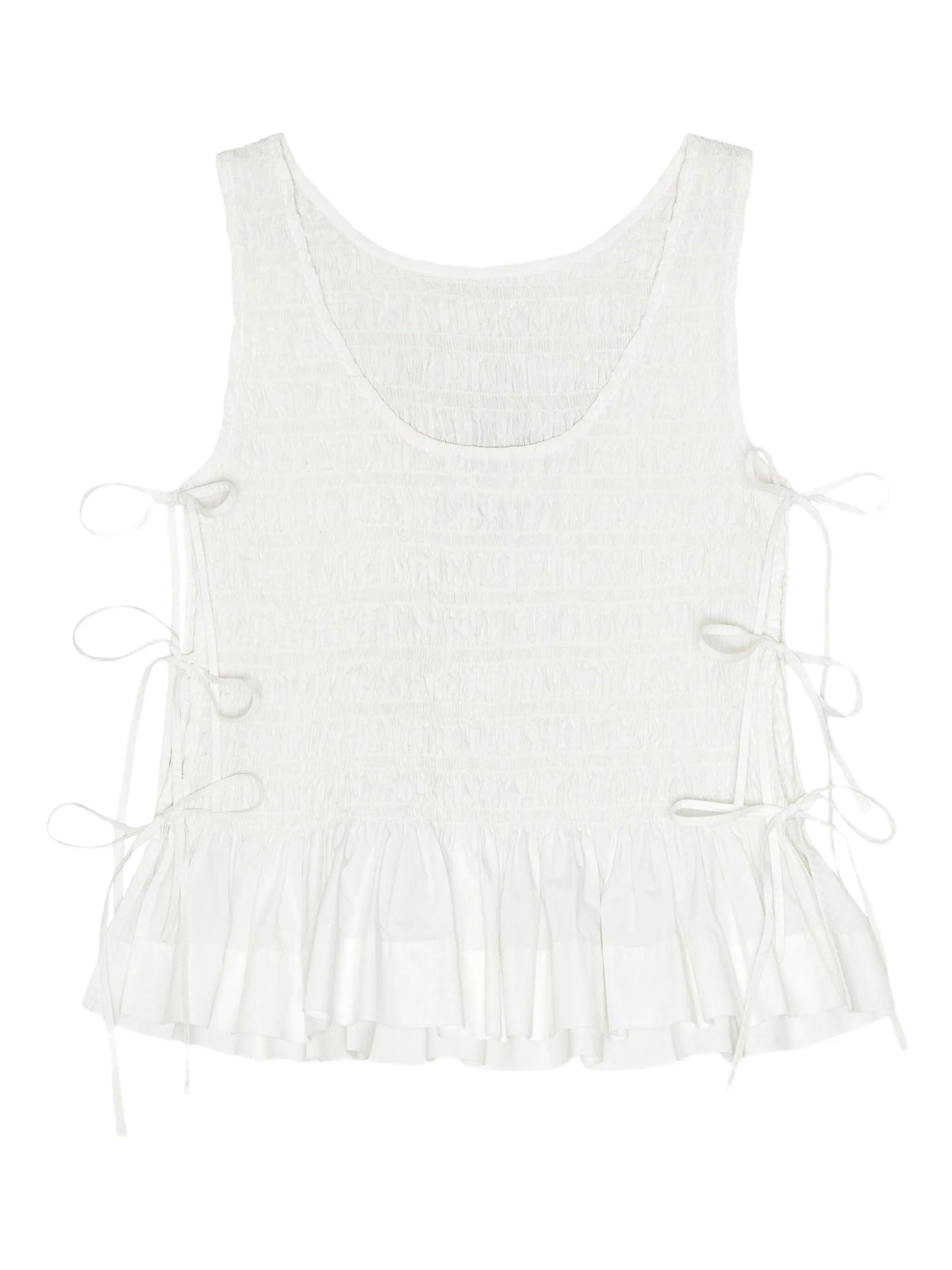 chambray seersucker top