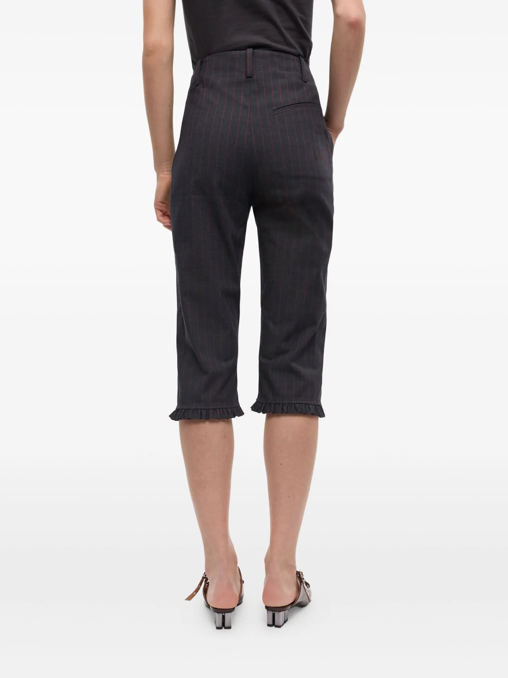 pinstriped trousers