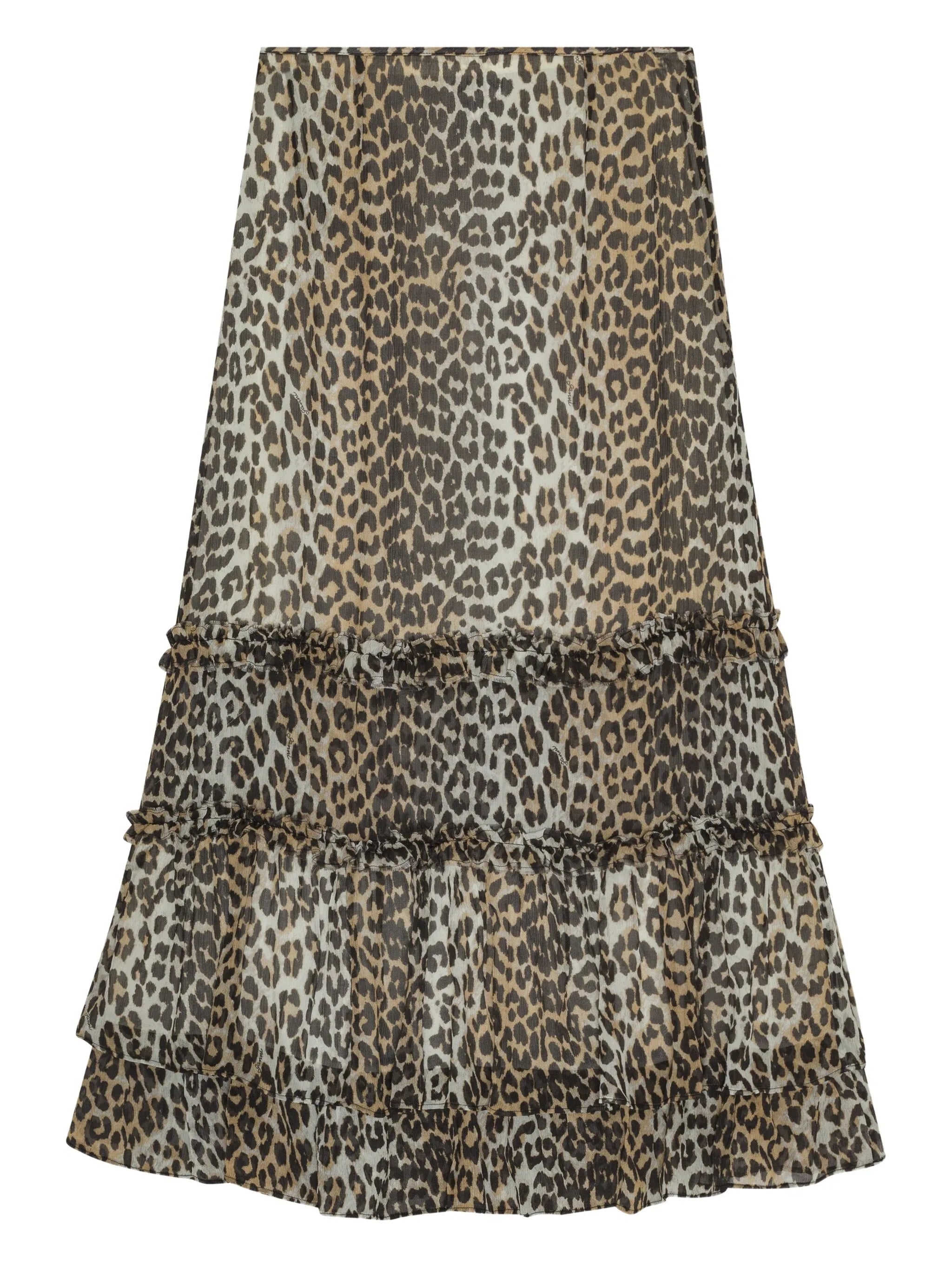 leopard-print skirt
