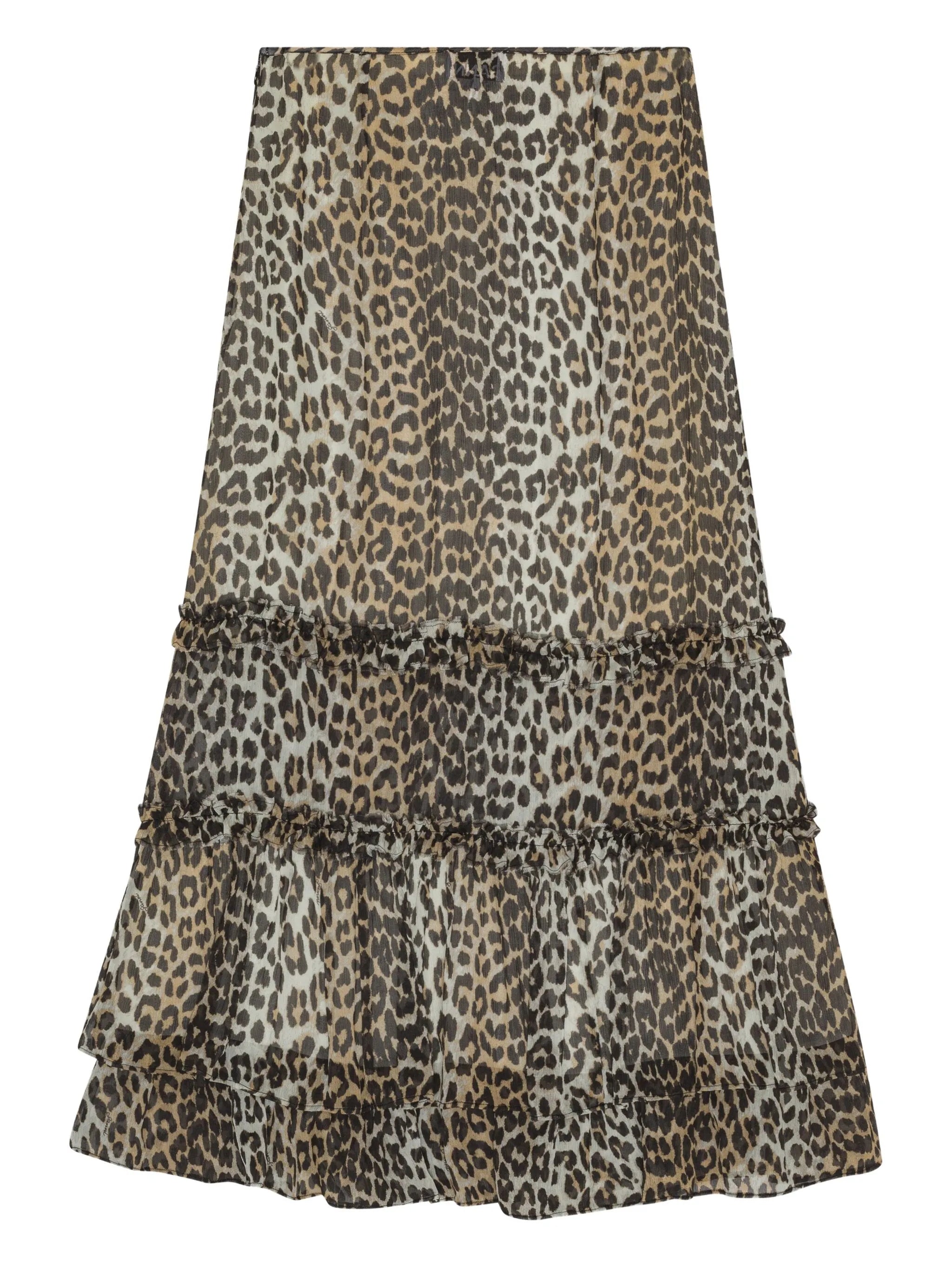 leopard-print skirt