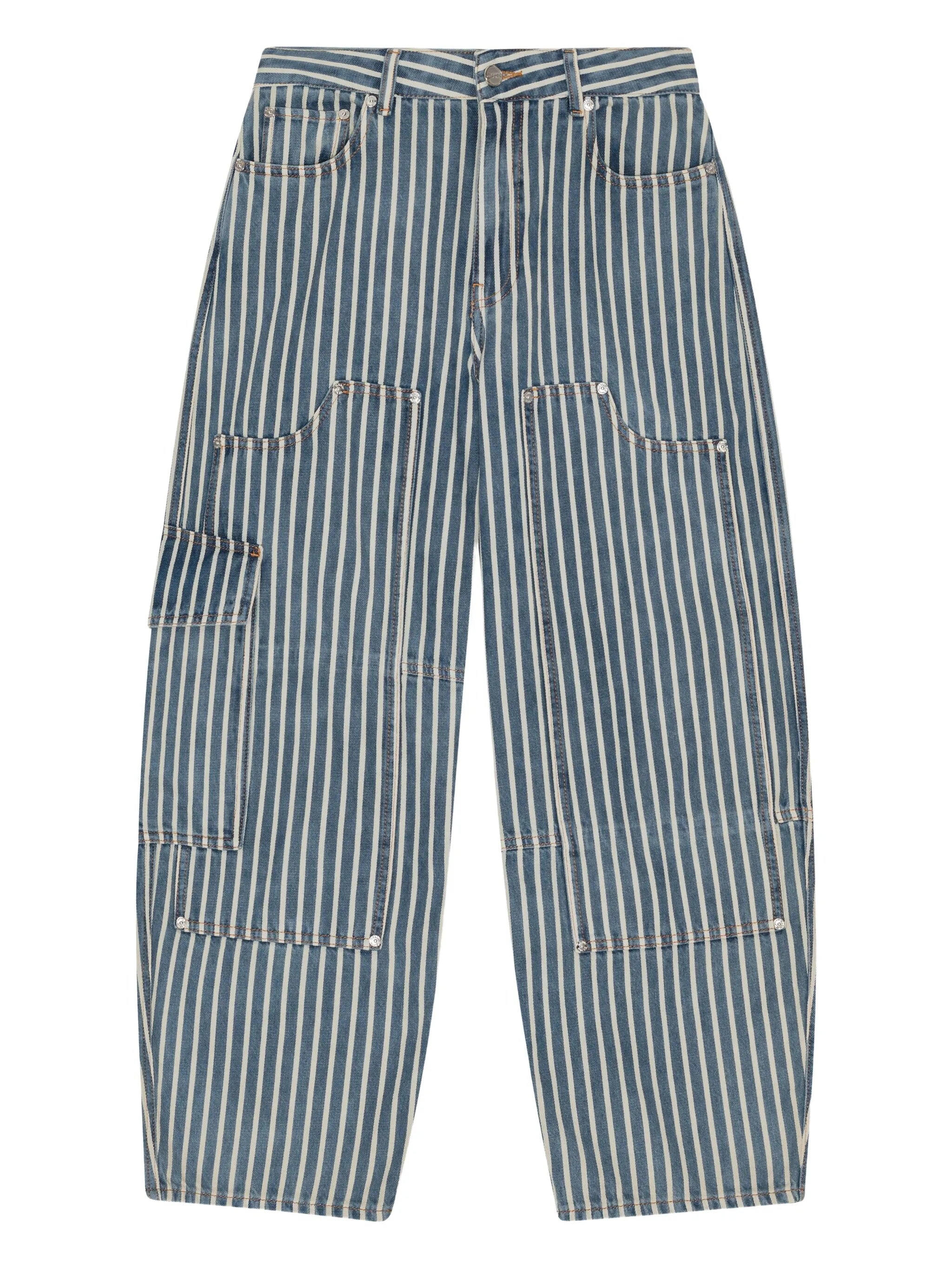 striped jeans