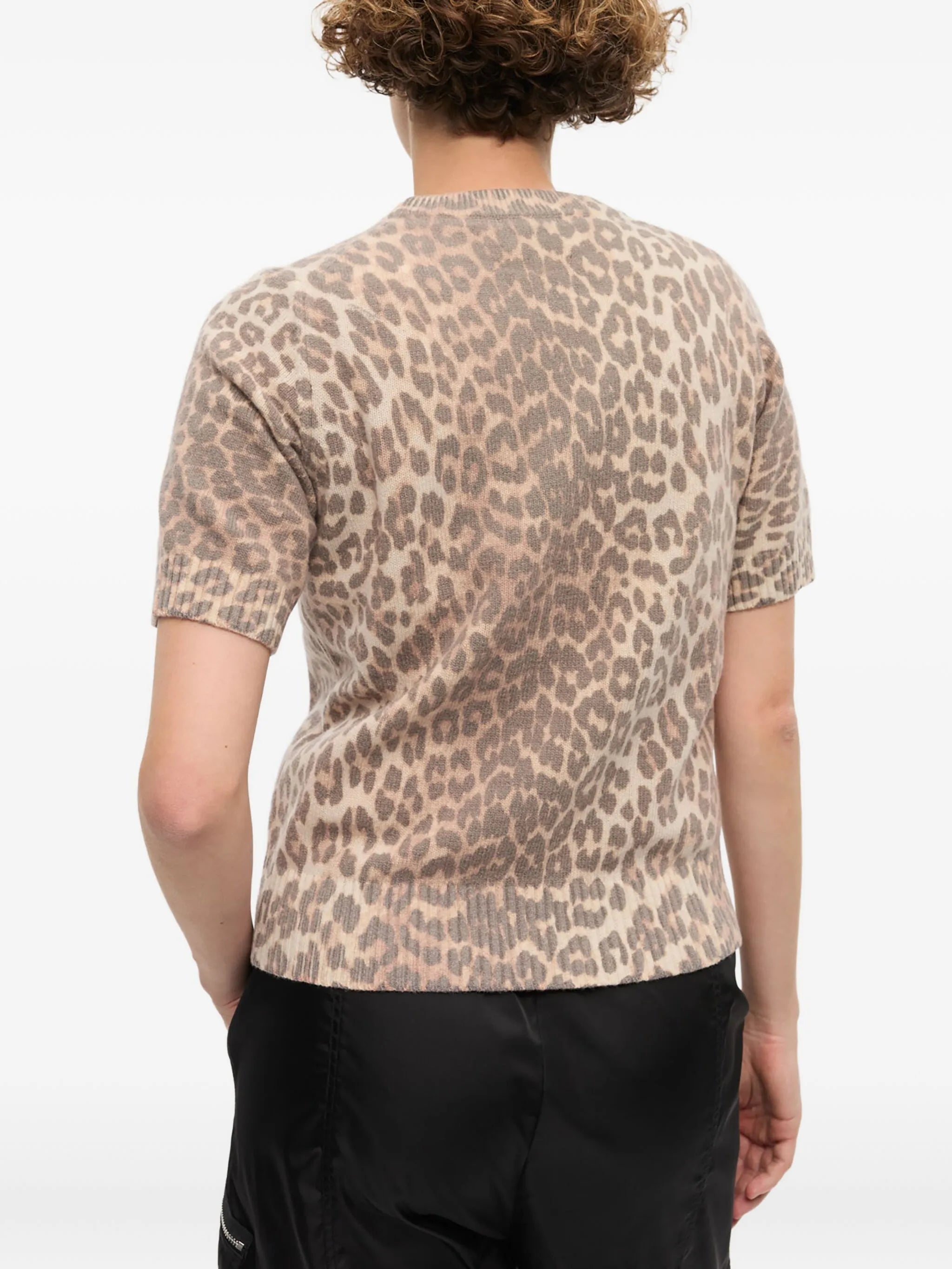 intarsia-knit logo T-shirt