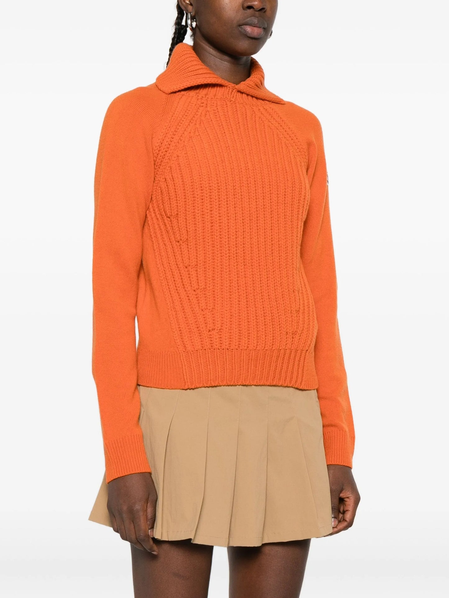 cable-knit turtleneck sweater